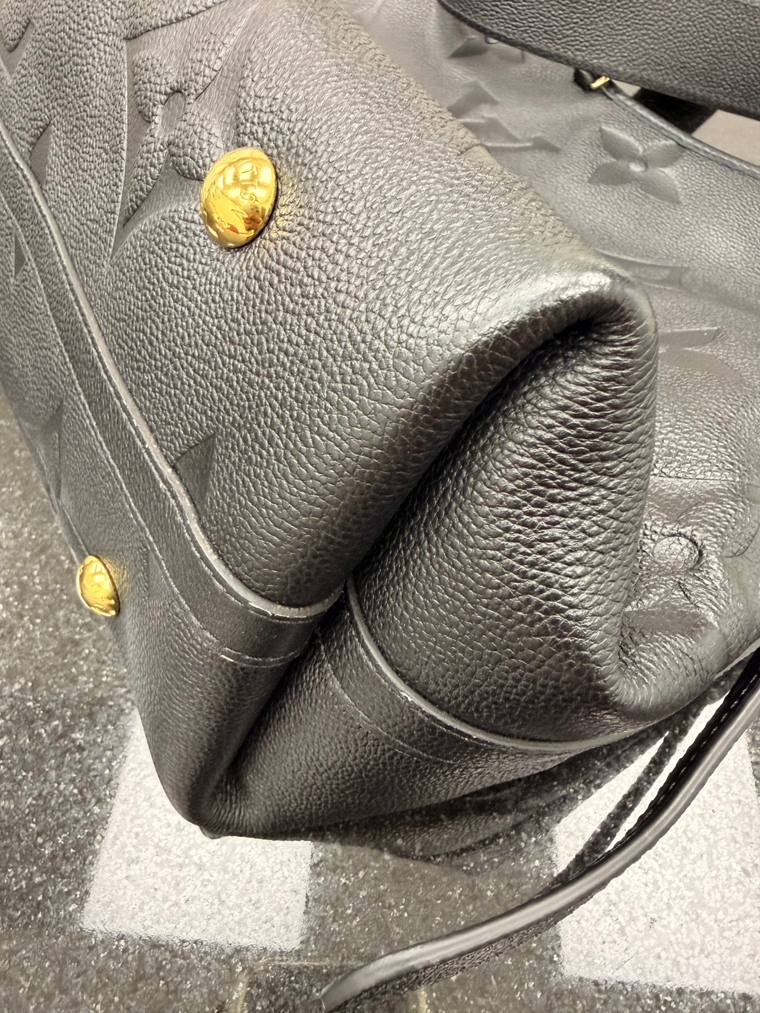 Louis Vuitton Black Empreinte Leather Carryall MM 