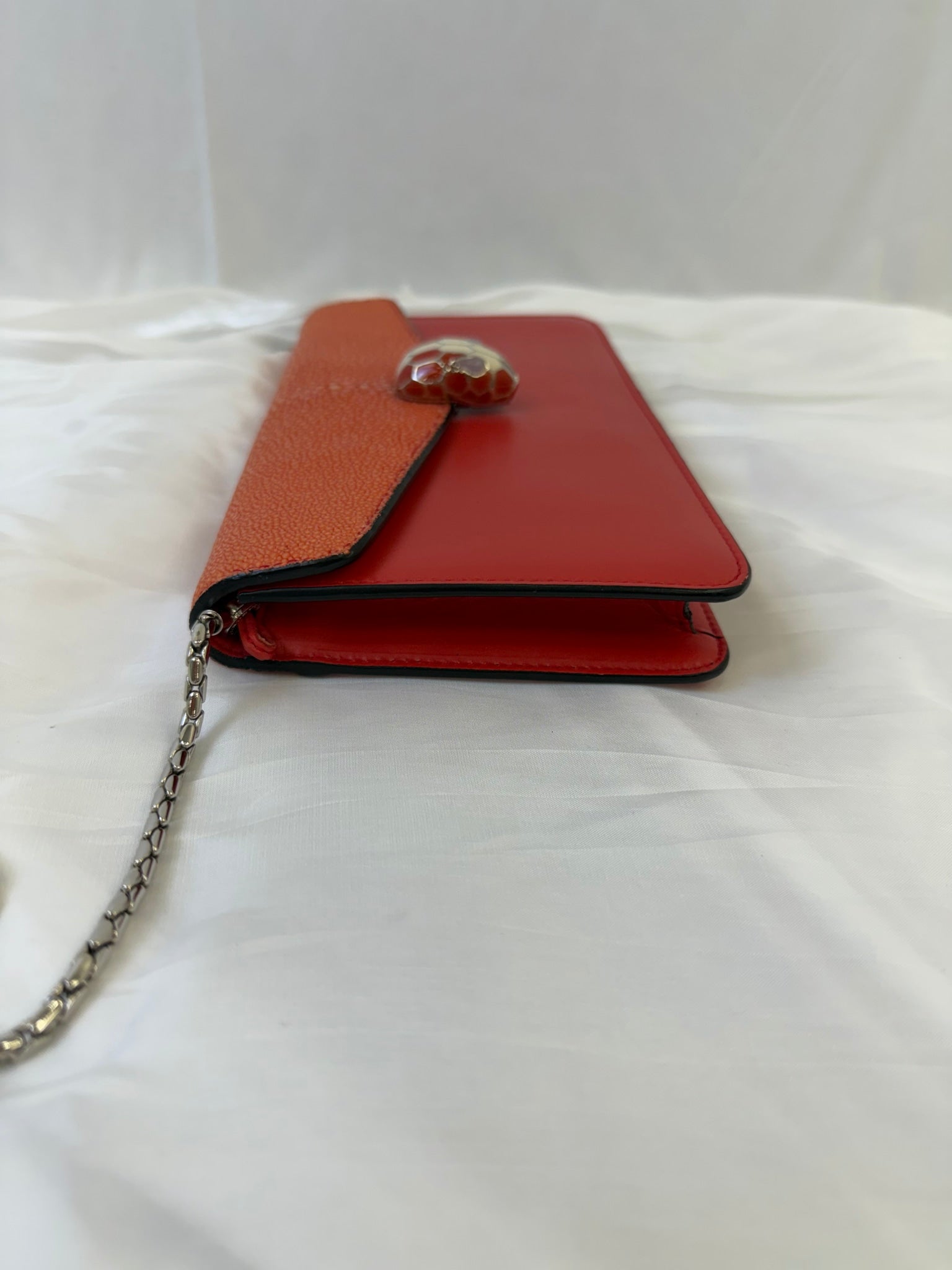 Bvlgari Orange Stingray Serpenti Bag