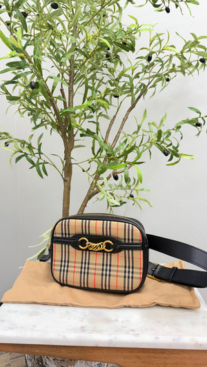 BRAND NEW  - Burberry Plaid Canvas 1983 Check Link Belt Bag