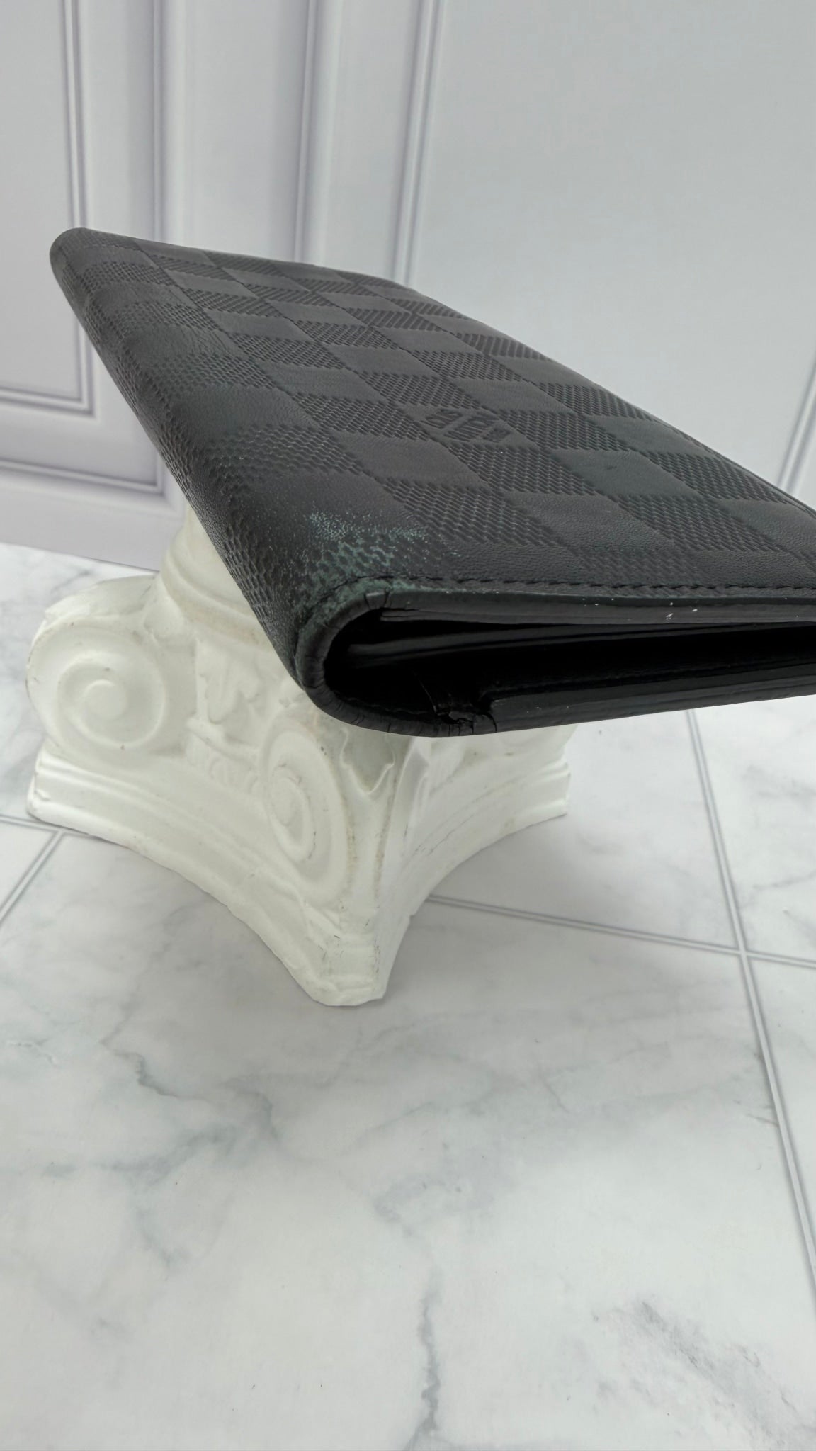 Louis Vuitton Black Damier Infini Brazza Wallet