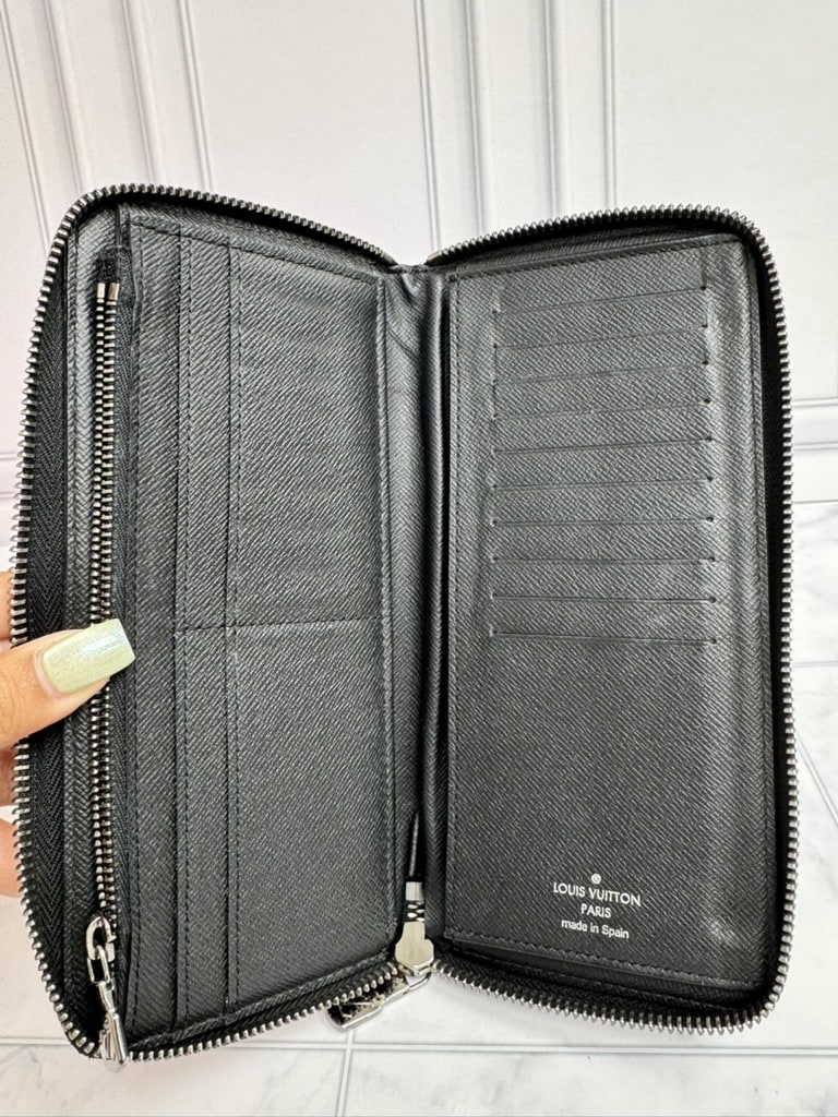 Louis Vuitton Monogram Eclipse Vertical Zippy Wallet