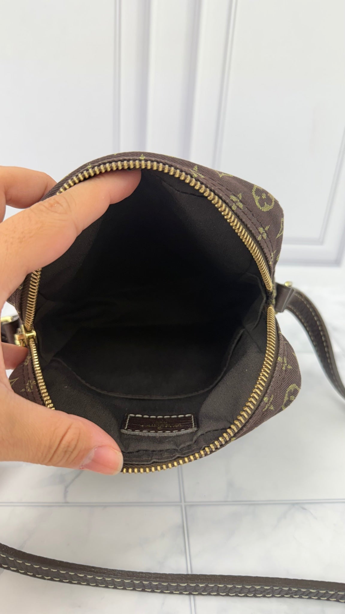 Louis Vuitton Brown Monogram Mini Lin Danube Crossbody Bag