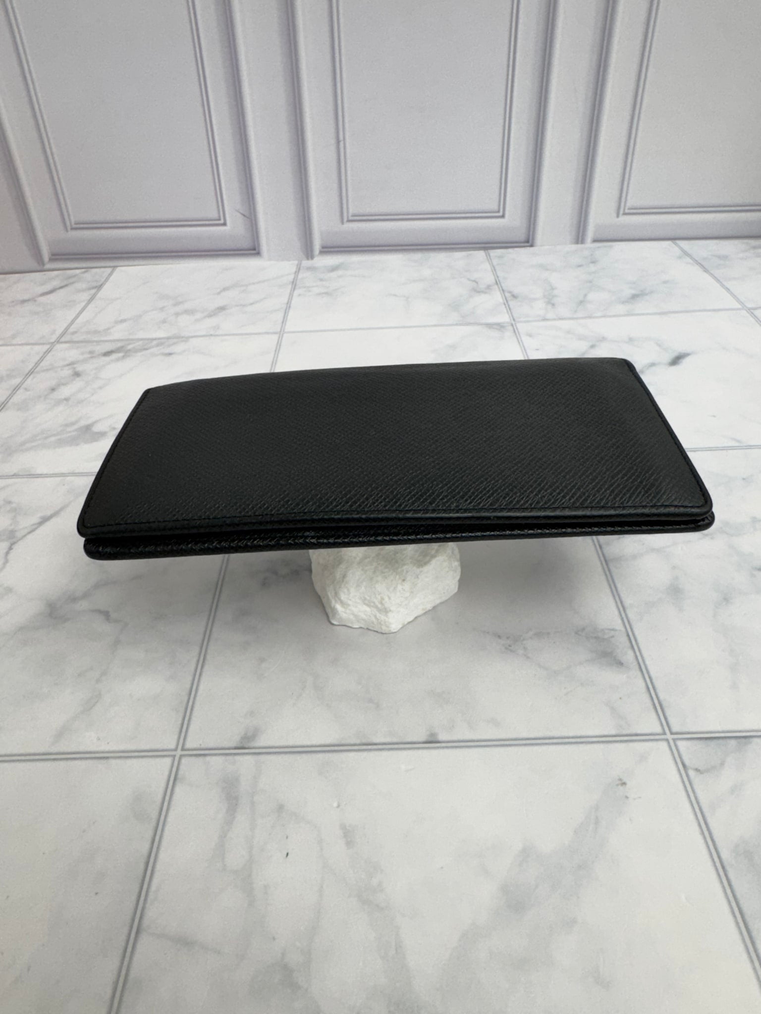 Louis Vuitton Black Taiga Brazza Wallet