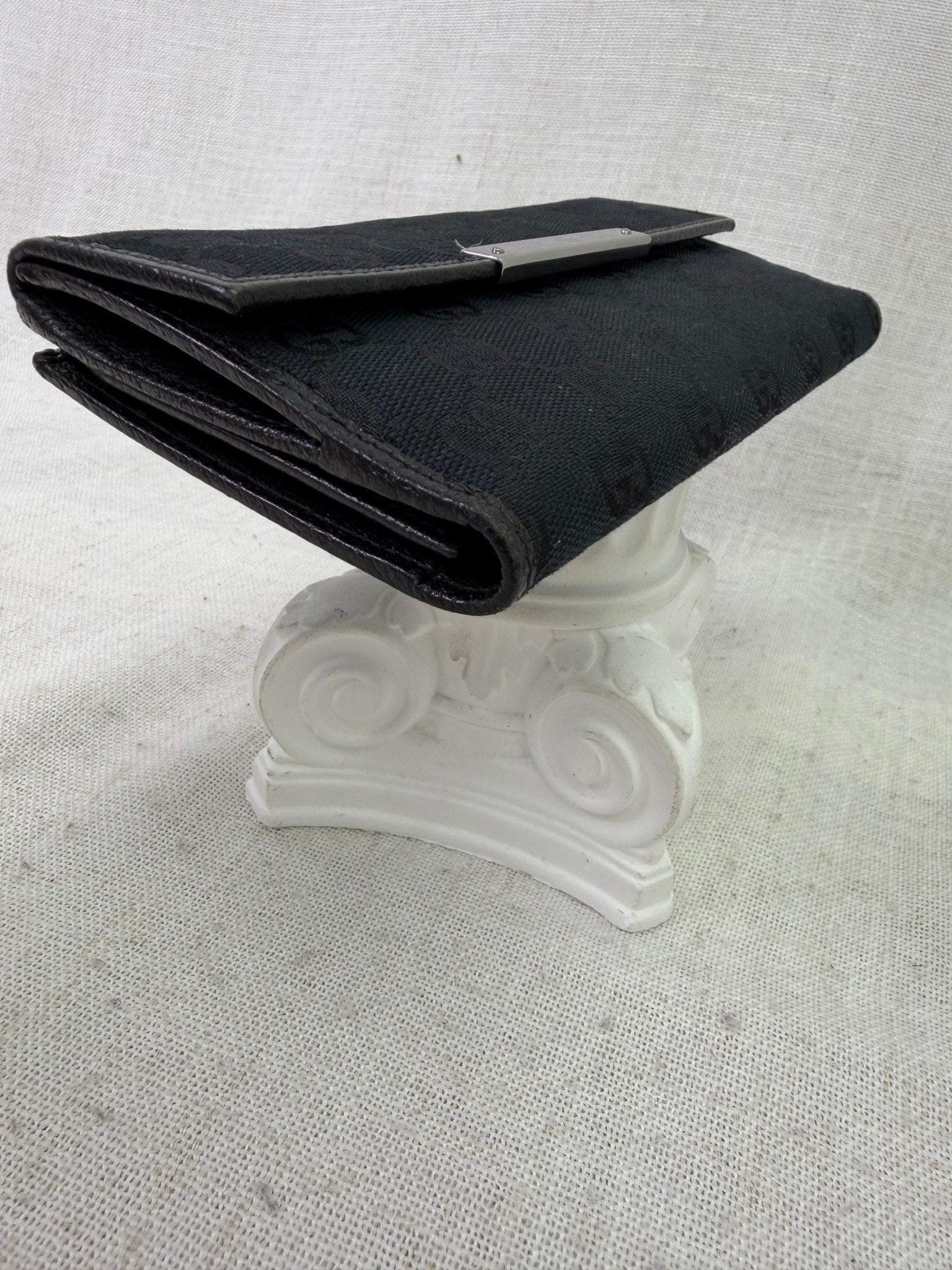 Gucci Black GG Canvas Long Wallet