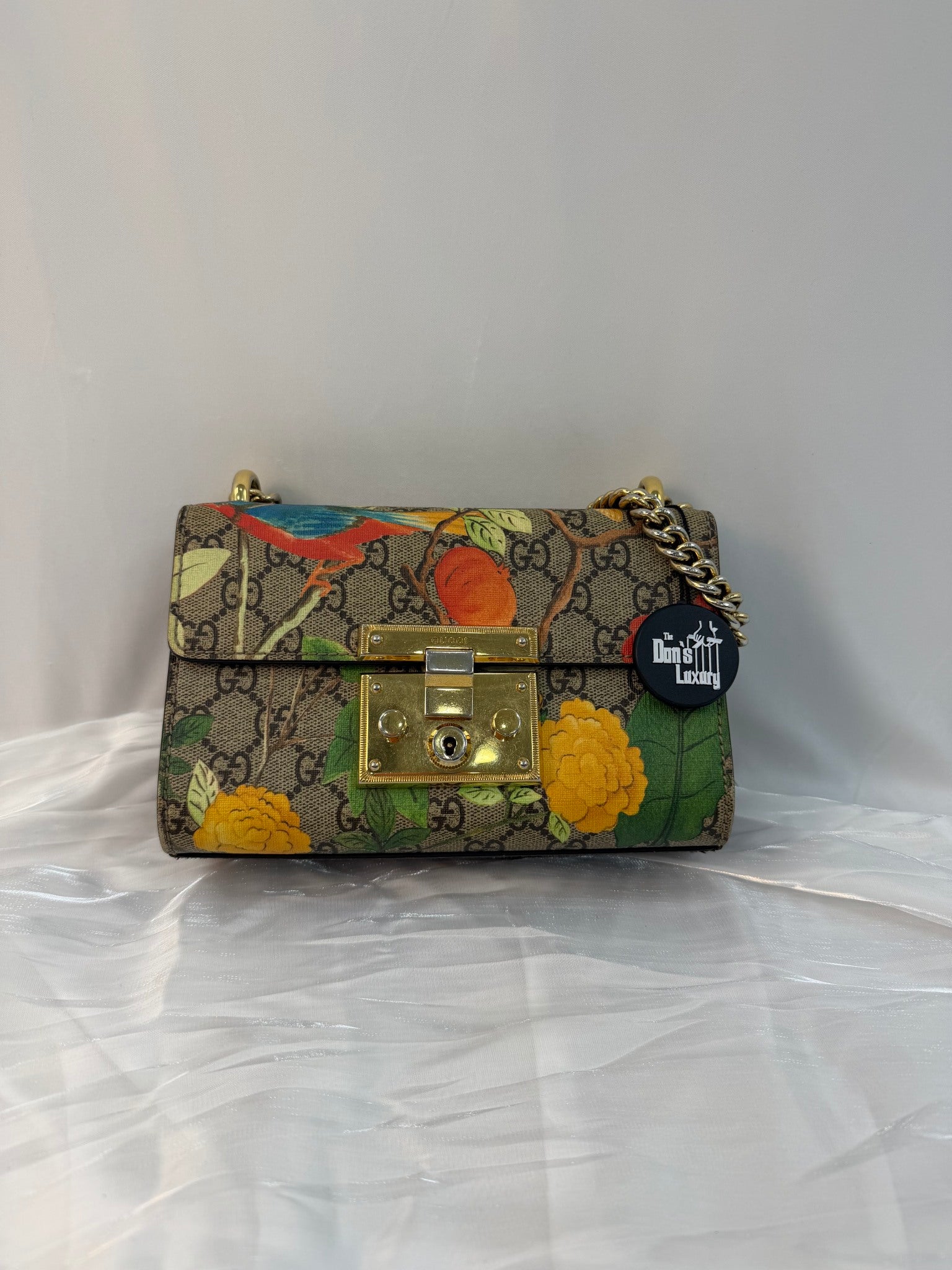 Gucci GG Supreme Coated Canvas Floral Padlock