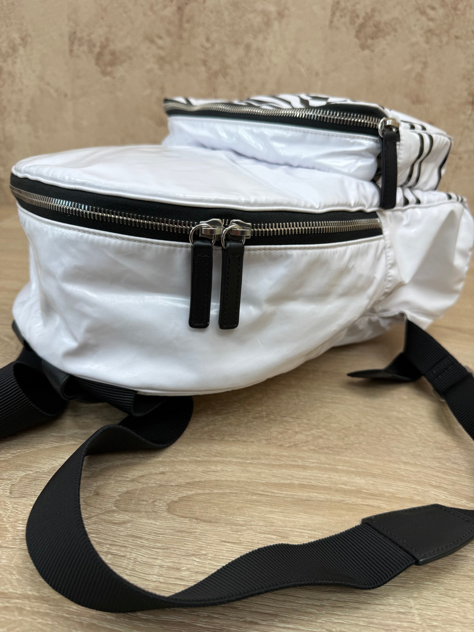 Chanel White Vinyl La Pausa Backpack Bag
