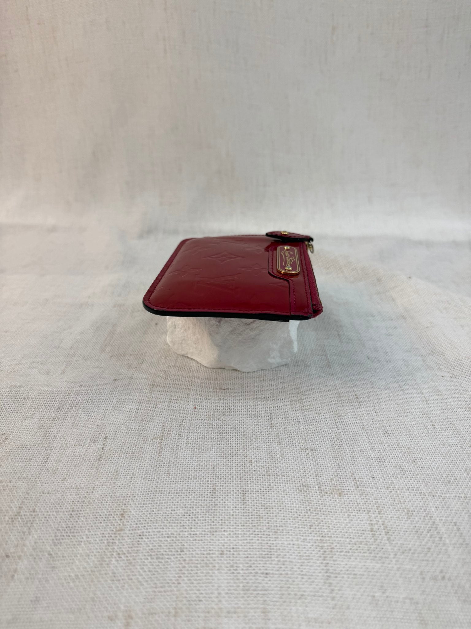 Louis Vuitton Red Patent Leather Pochette Key Ring