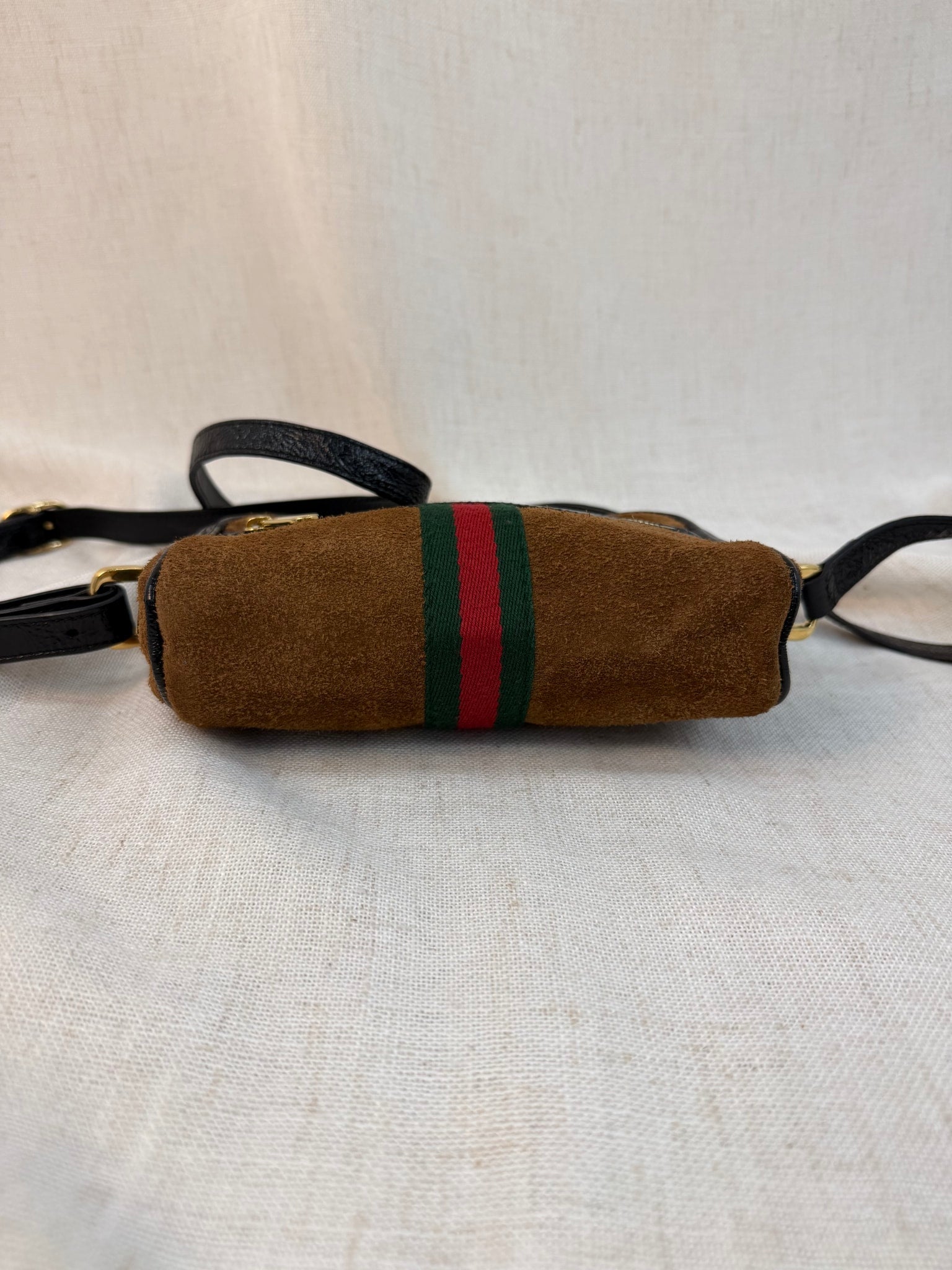 Gucci Brown Suede Ophidia Crossbody Bag