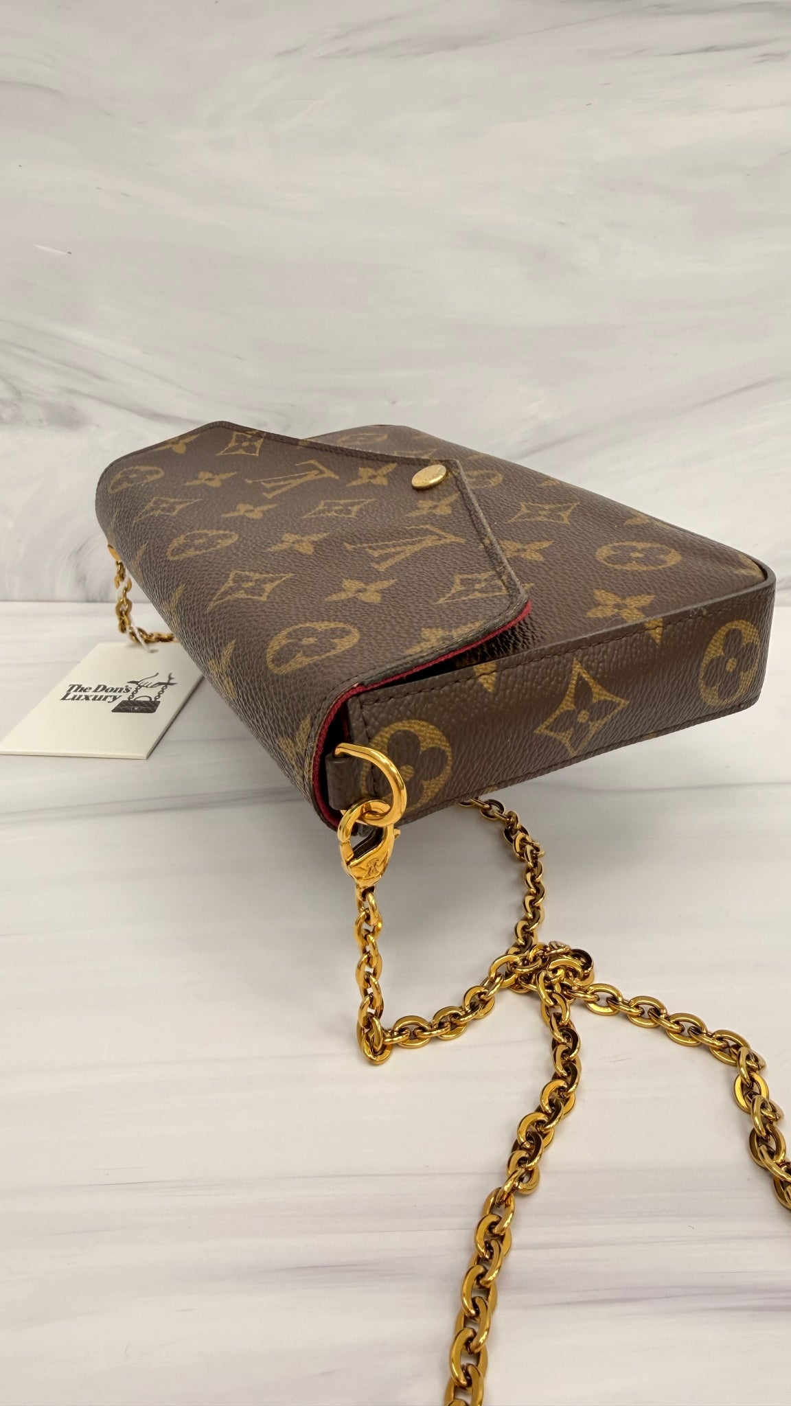 Louis Vuitton Monogram Felicie Pochette Chain Crossbody Bag 