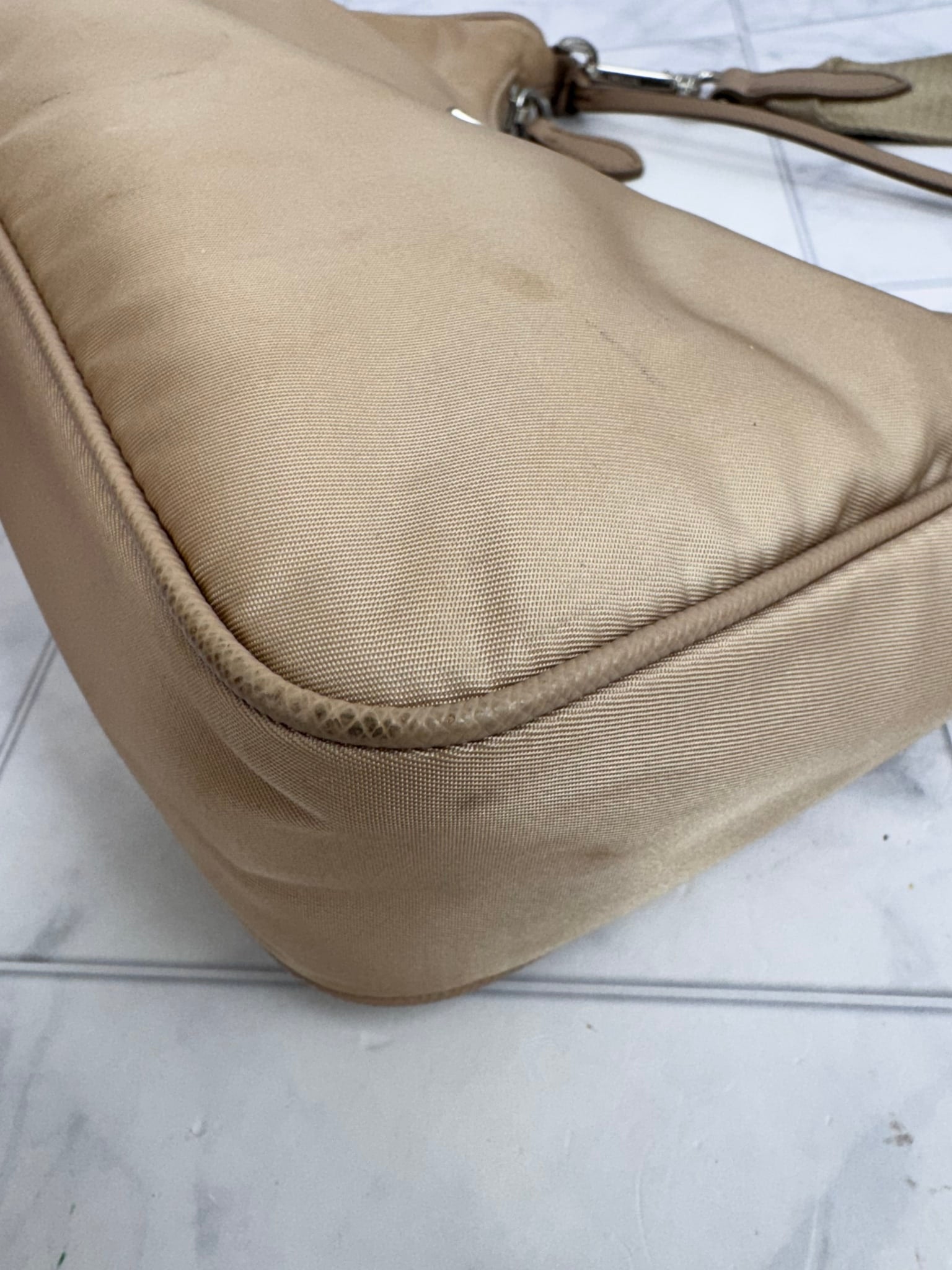 Prada Beige Nylon Re-Edition 2005 Crossbody Bag