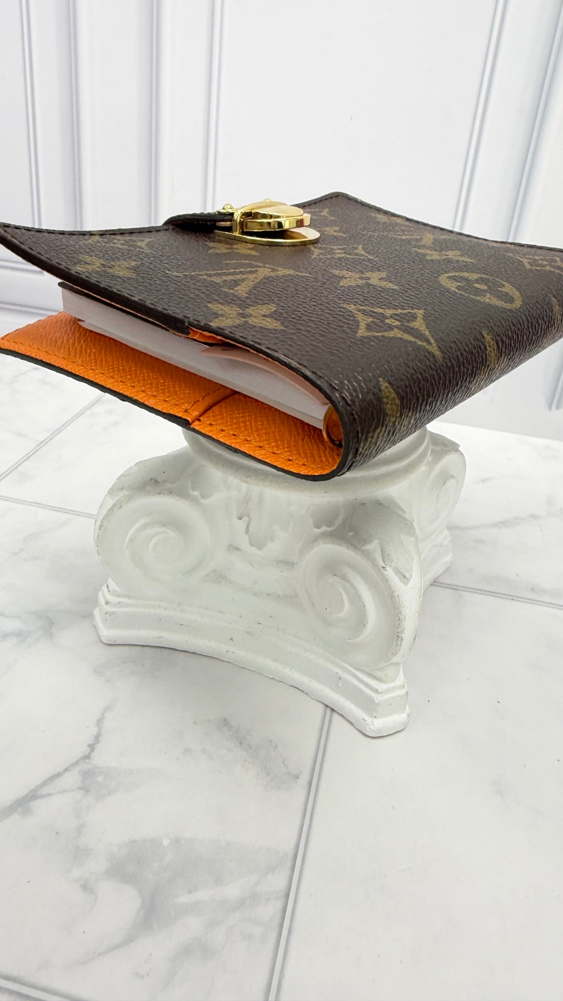 Louis Vuitton Monogram & Orange Passport Agenda PM 