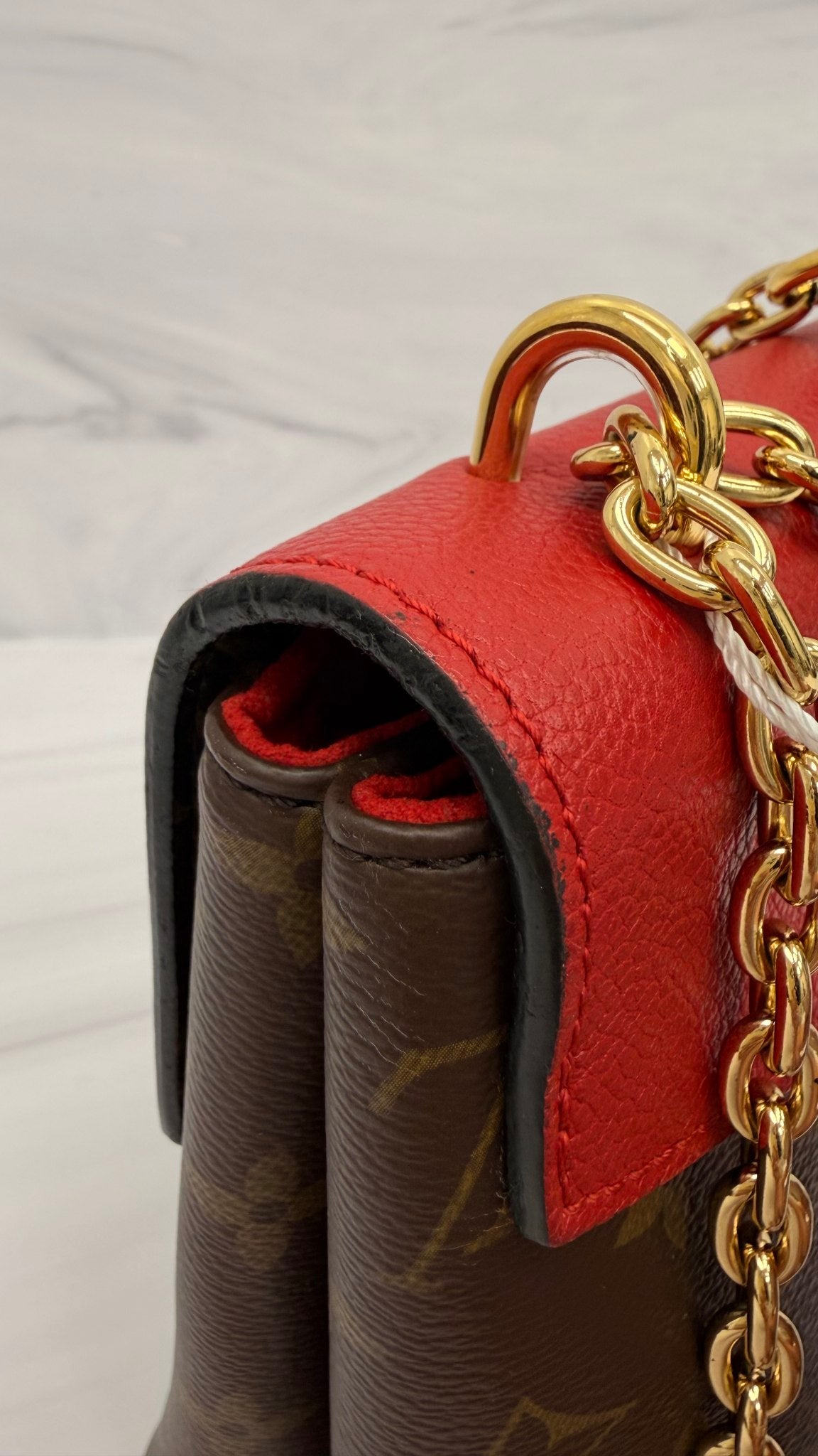 BRAND NEW - Louis Vuitton Monogram & Red Saint Placide Shoulder Bag