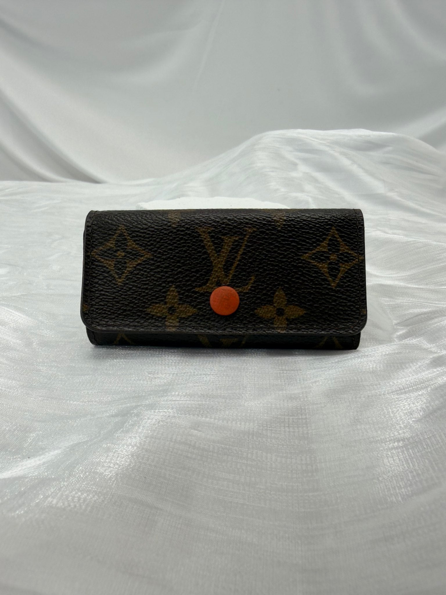 Louis Vuitton Monogram & Orange 4 Key Ring Case