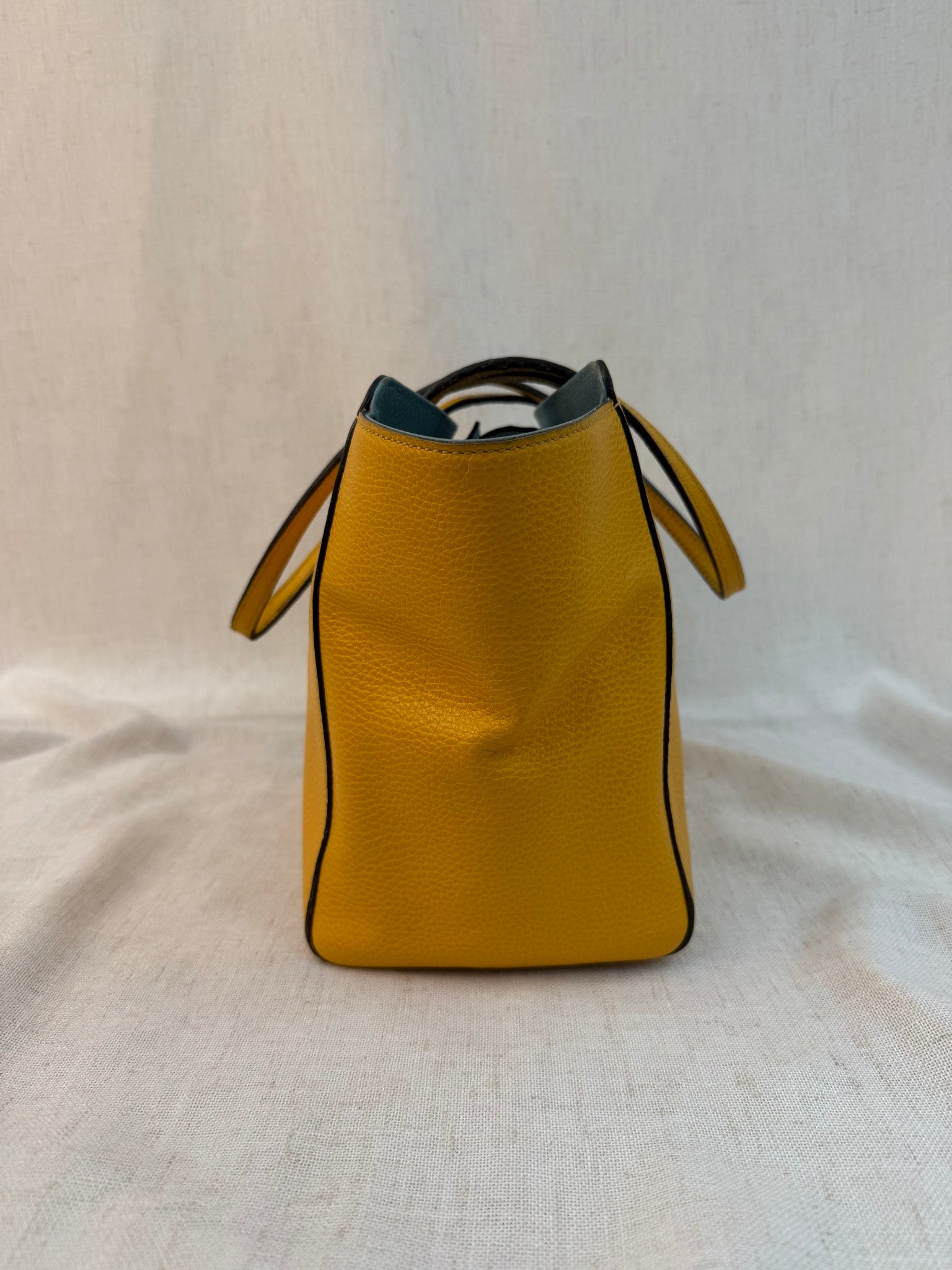 Gucci Yellow Leather Swing Tote Bag