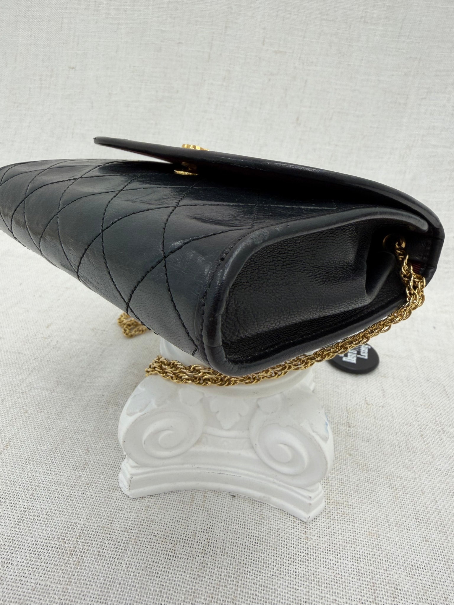 Chanel Black Quilted Lambskin 24K Mini Rectangular Flap Bag