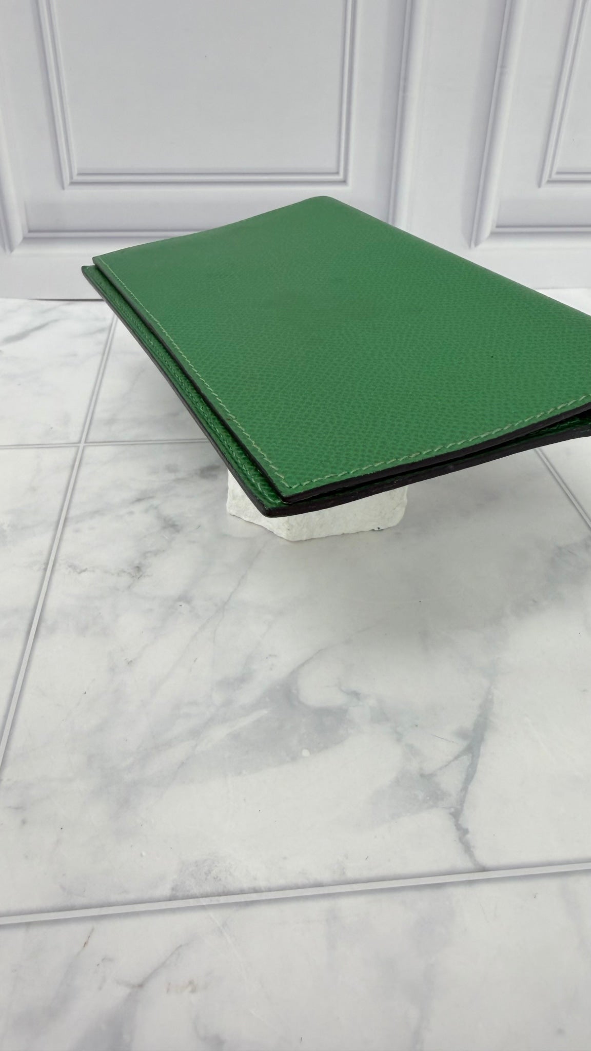 Hermes Green Epsom Leather Agenda Notebook Cover 