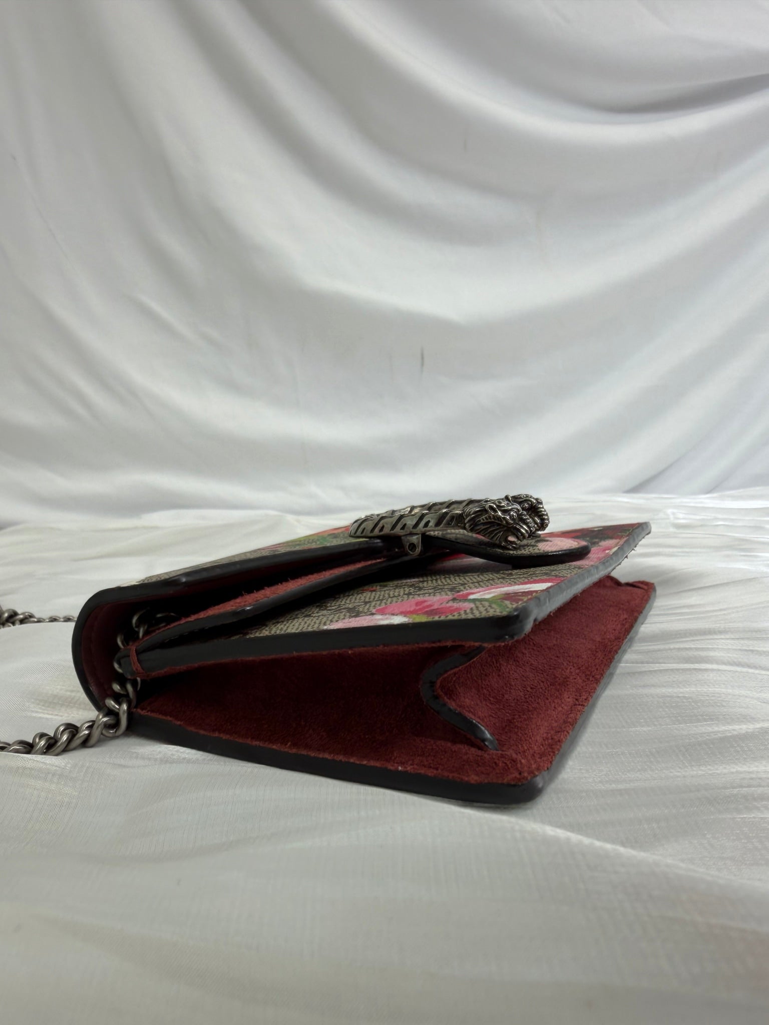 Gucci GG Supreme Pink Blooms Super Mini Dionysus Bag