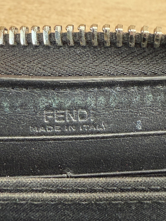 Fendi Zucca Leather Zippy Long Wallet 