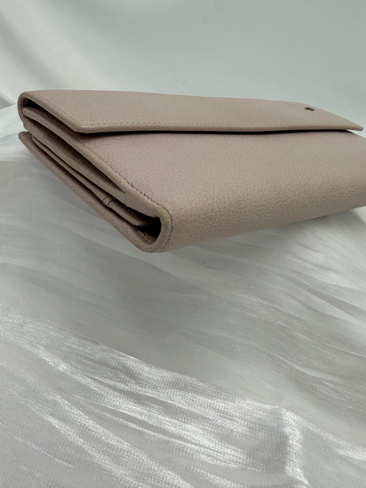 Chanel Pink Lambskin Camellia Long Wallet