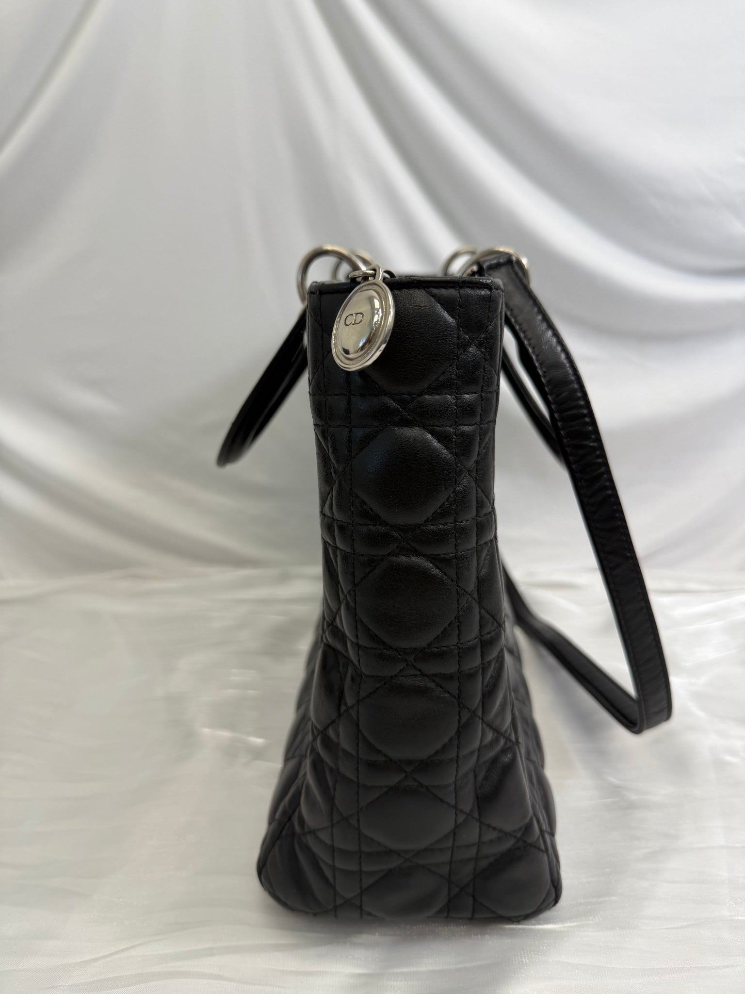 Christian Dior Black Cannage Lambskin Large Lady Dior