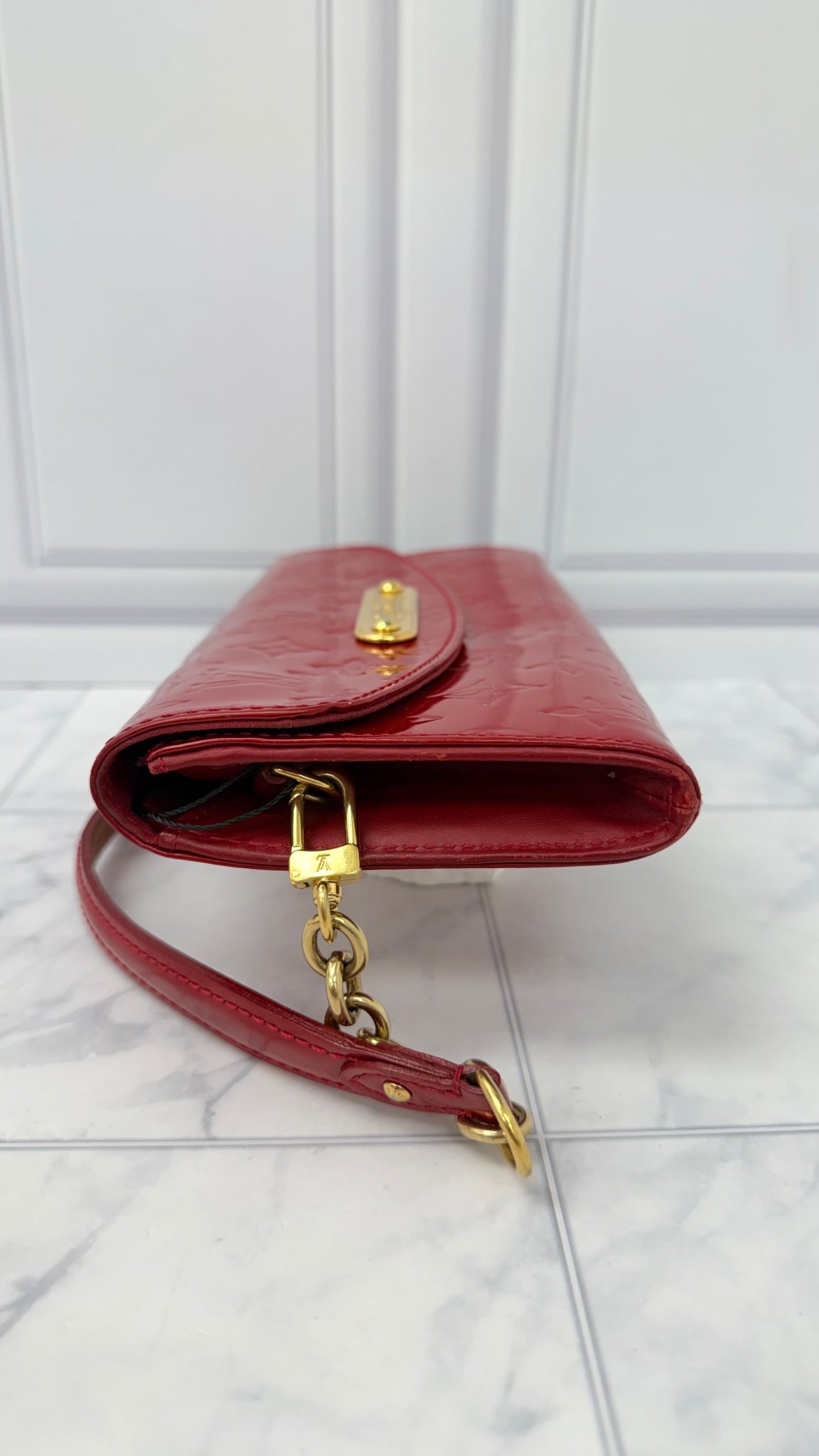 Louis Vuitton Red Vernis Leather Sunset Blvd Shoulder Bag
