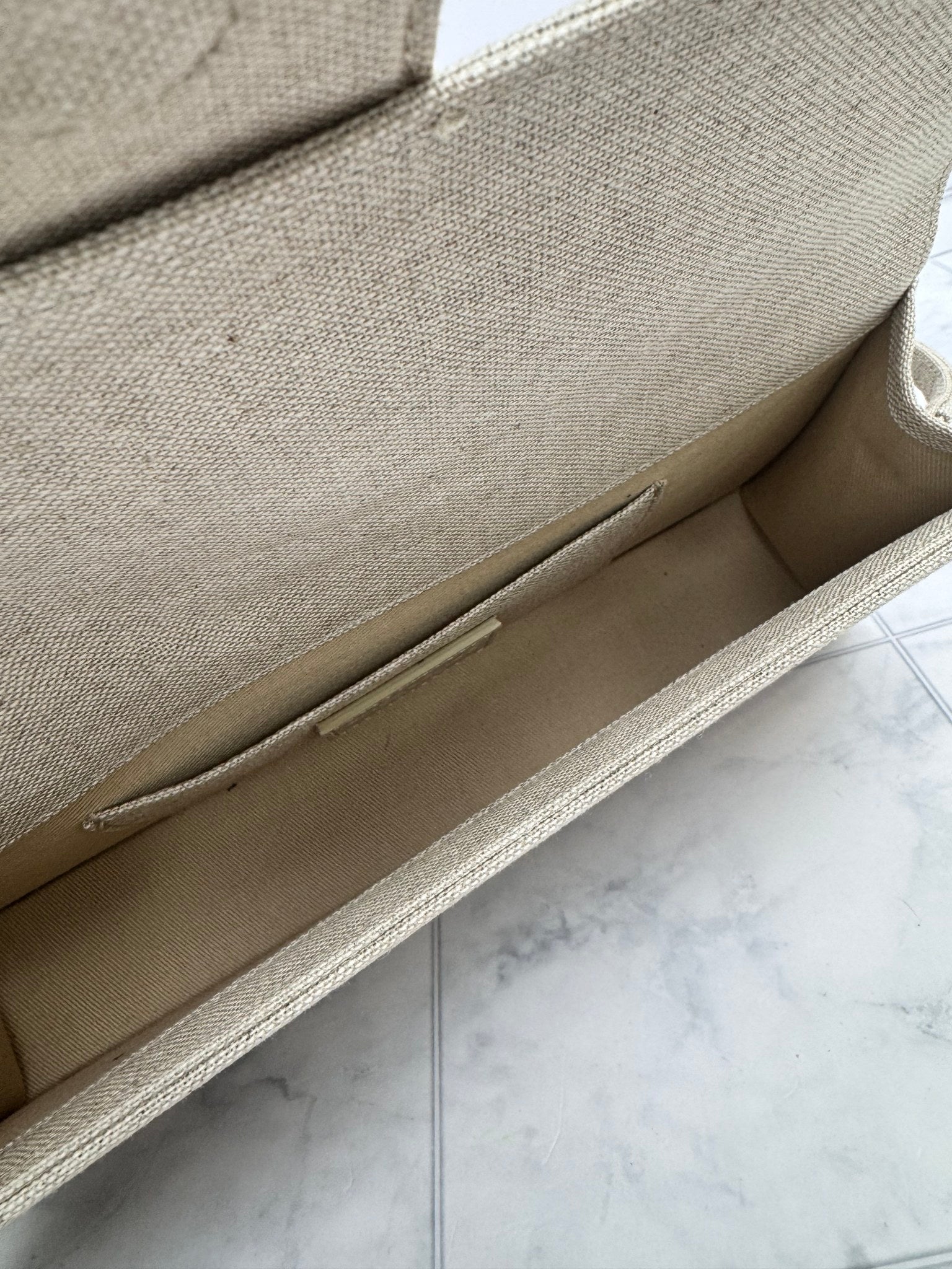 Jacquemus Beige Canvas Le Bambino Long Shoulder Bag