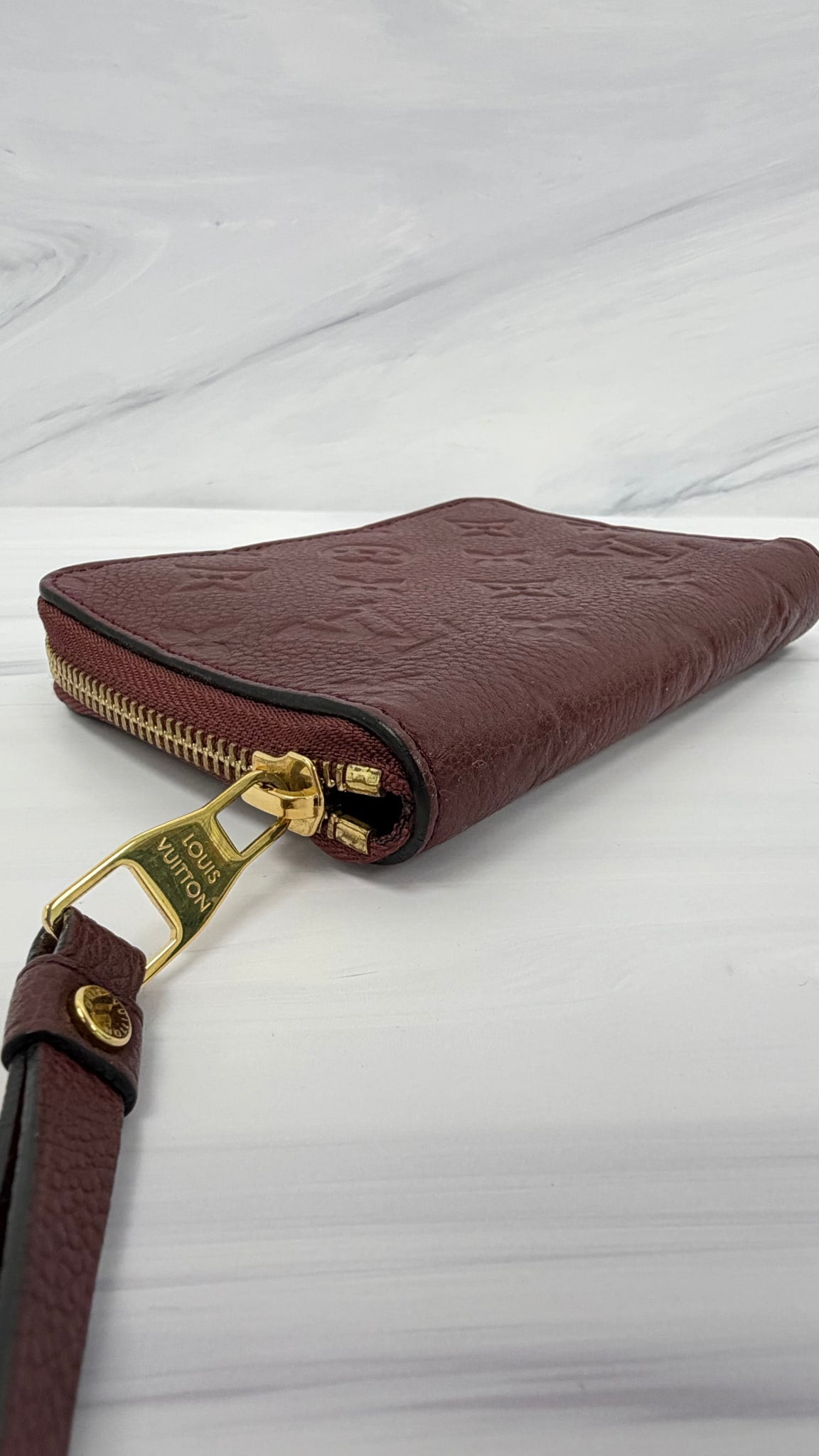 Louis Vuitton Burgundy Empreinte Compact Zippy wallet