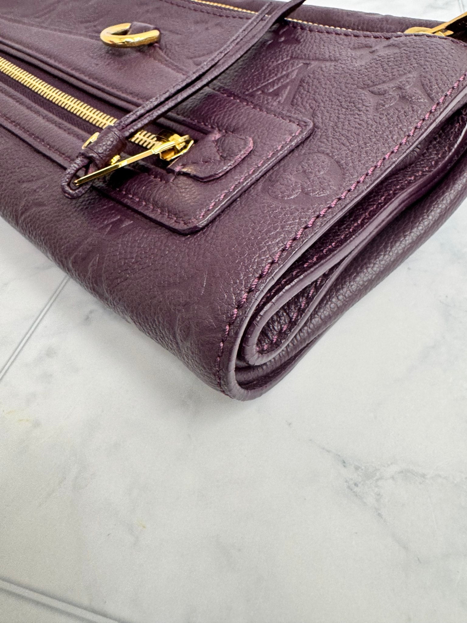 Louis Vuitton Dark Purple Empreinte Leather Monogram Petillante Clutch