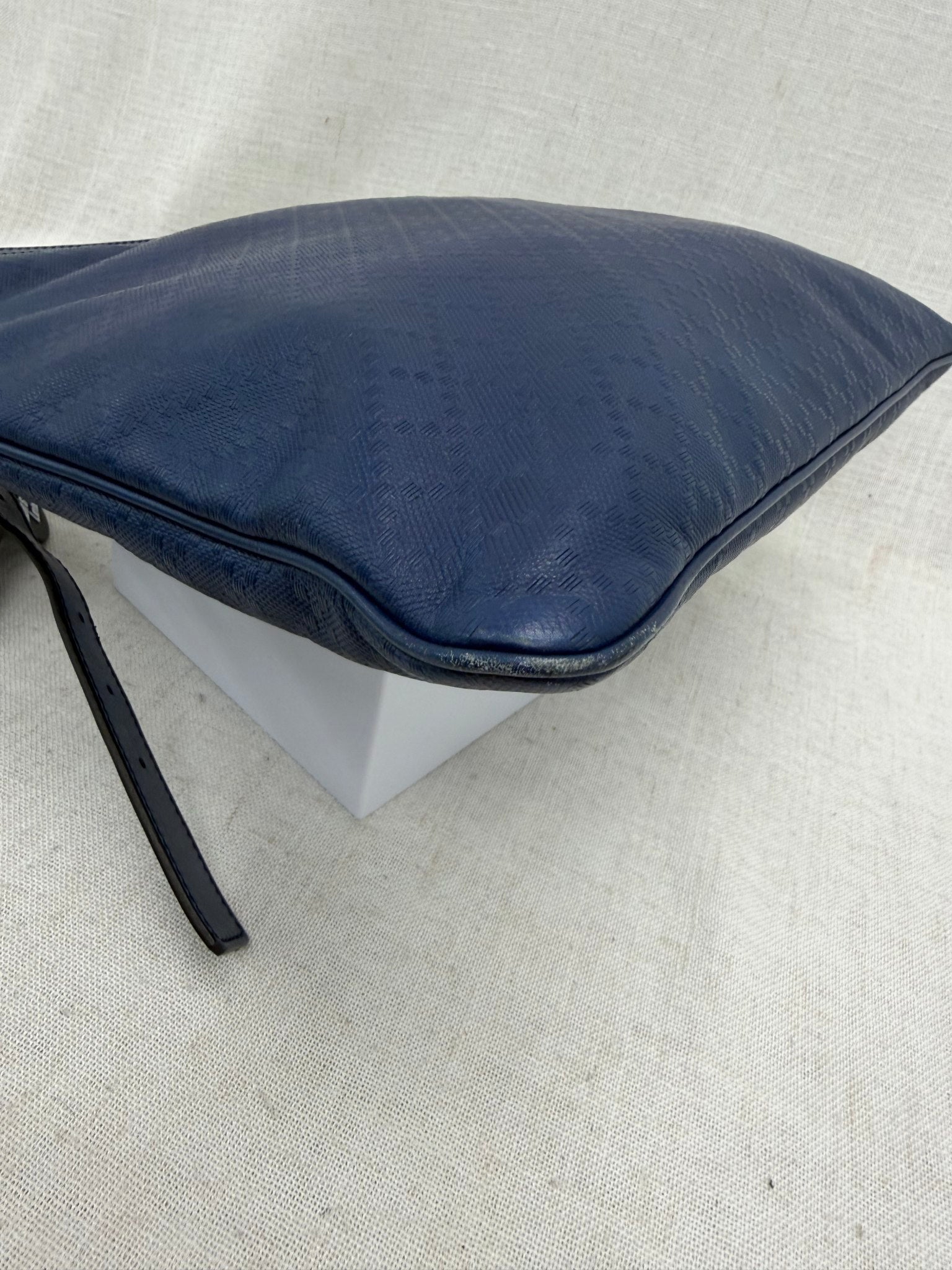 Gucci Blue Diamante Leather Messenger Bag