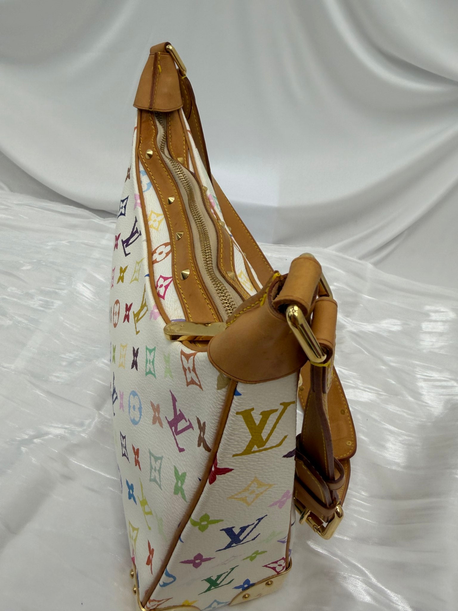 Louis Vuitton White Multicolore Monogram  Boulogne Shoulder Bag