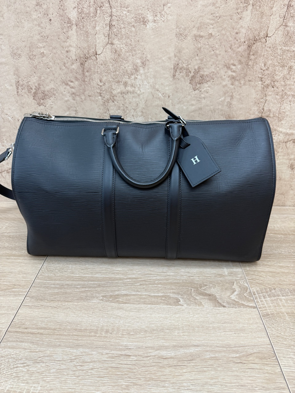 Louis Vuitton Black Epi Keepall Bandouliere 50