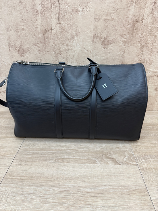 Louis Vuitton Black Epi Keepall Bandouliere 50