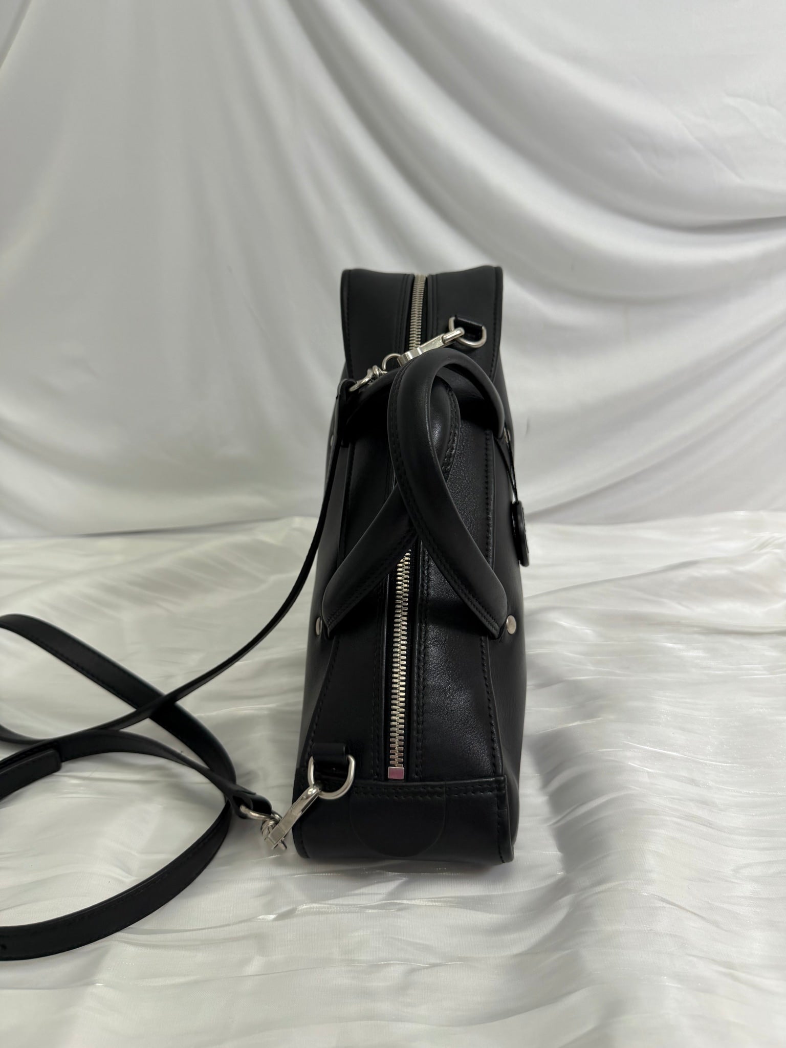 Balenciaga Black Leather Triangle Bag