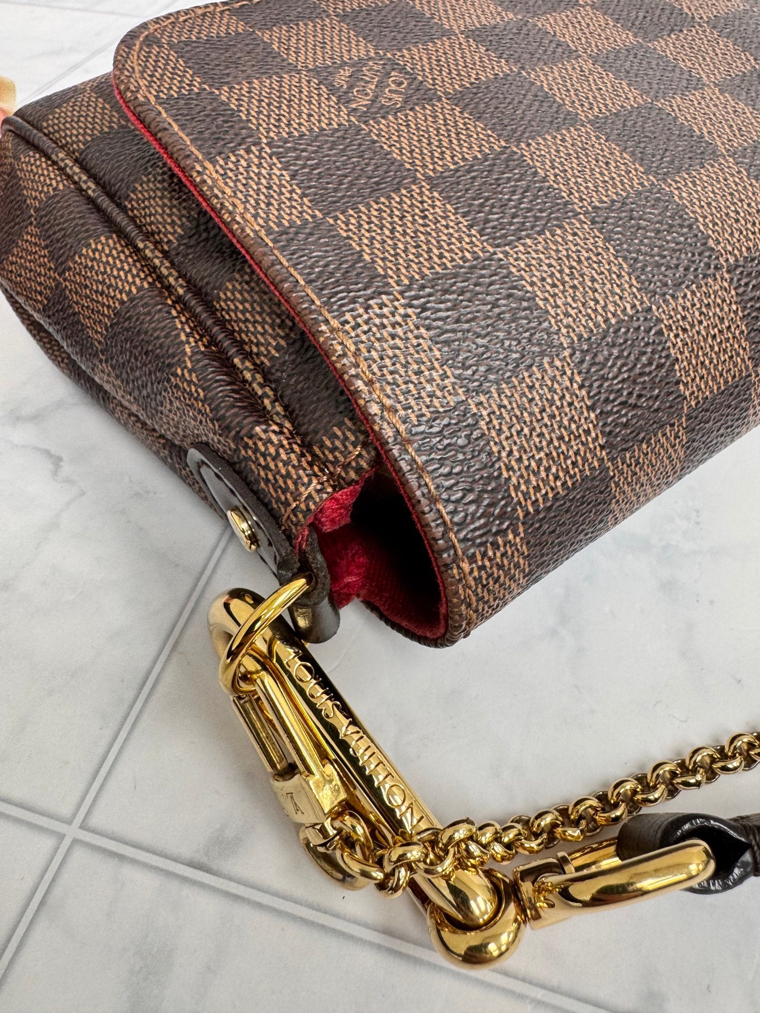 Louis Vuitton Damier Ebene Favorite Crossbody Bag MM