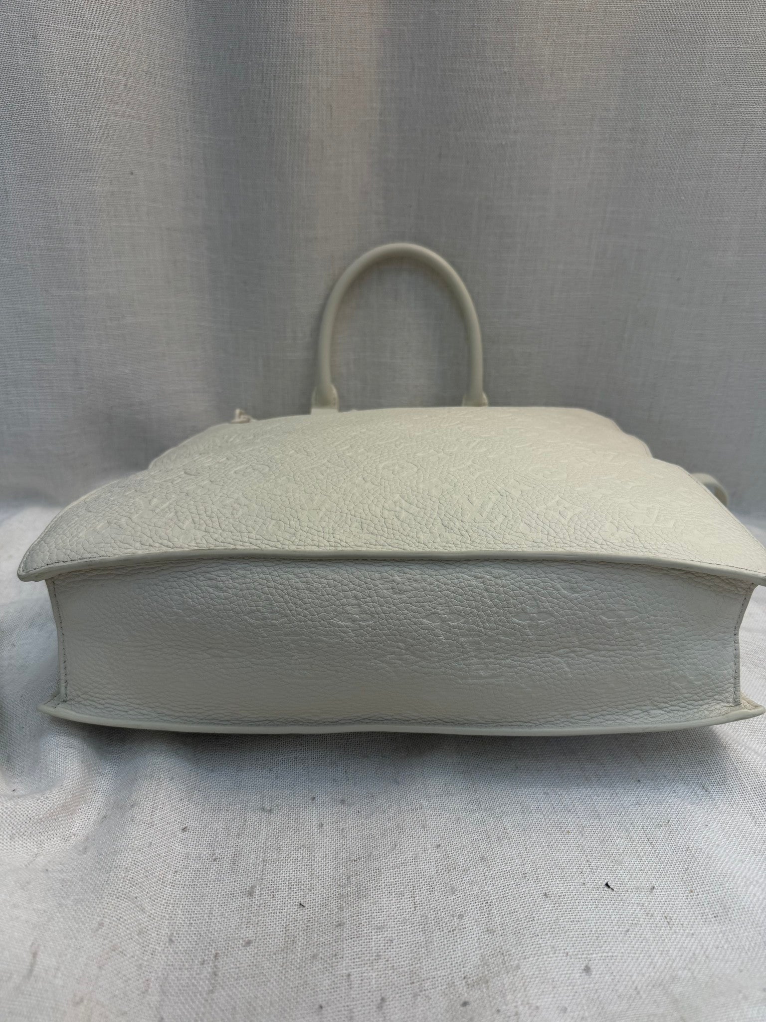 Louis Vuitton X Virgil Abloh White Taurillon Leather Sac Plat Tote Bag