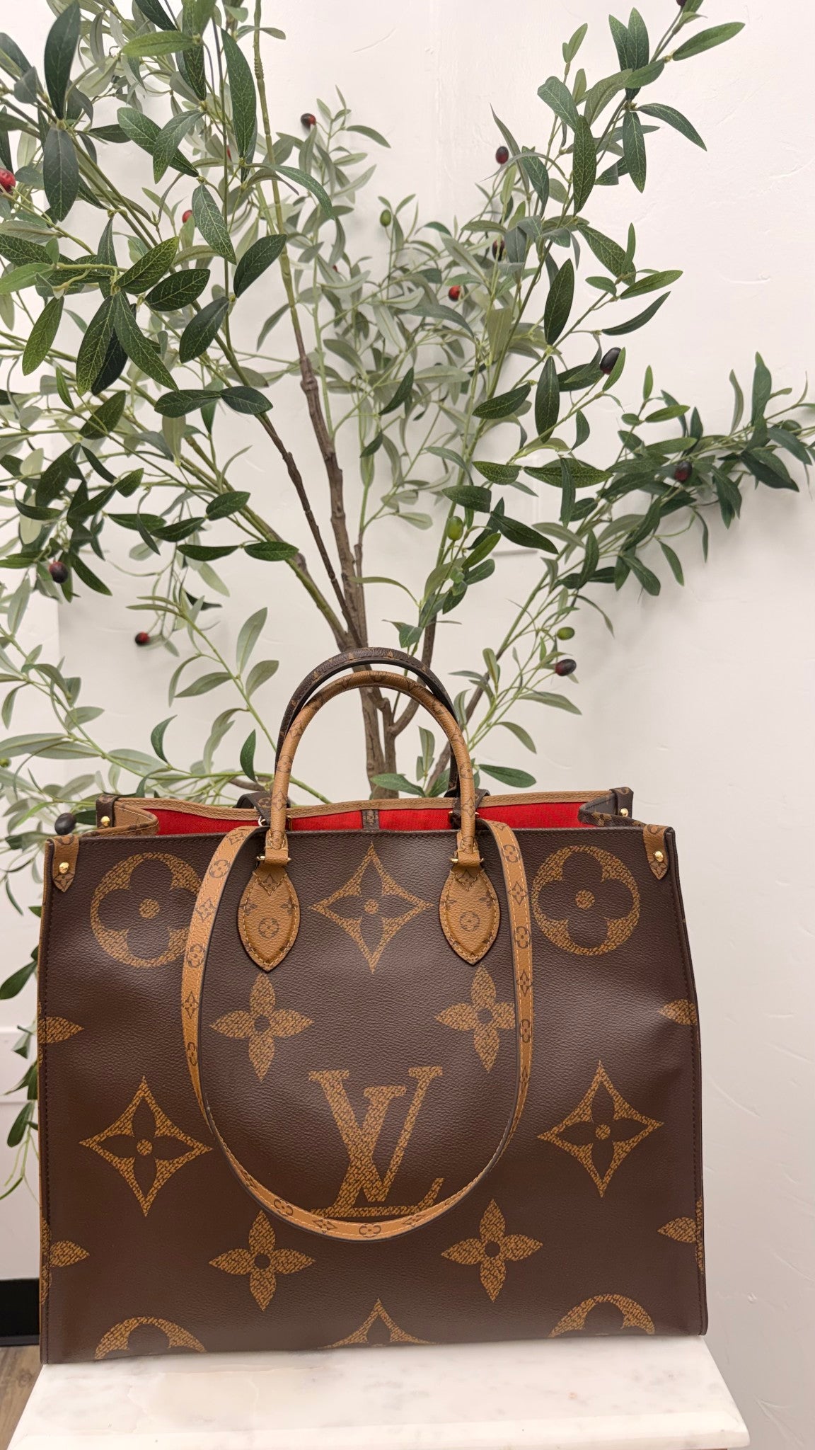 Louis Vuitton Giant Monogram Reverse On The Go GM Tote Bag 