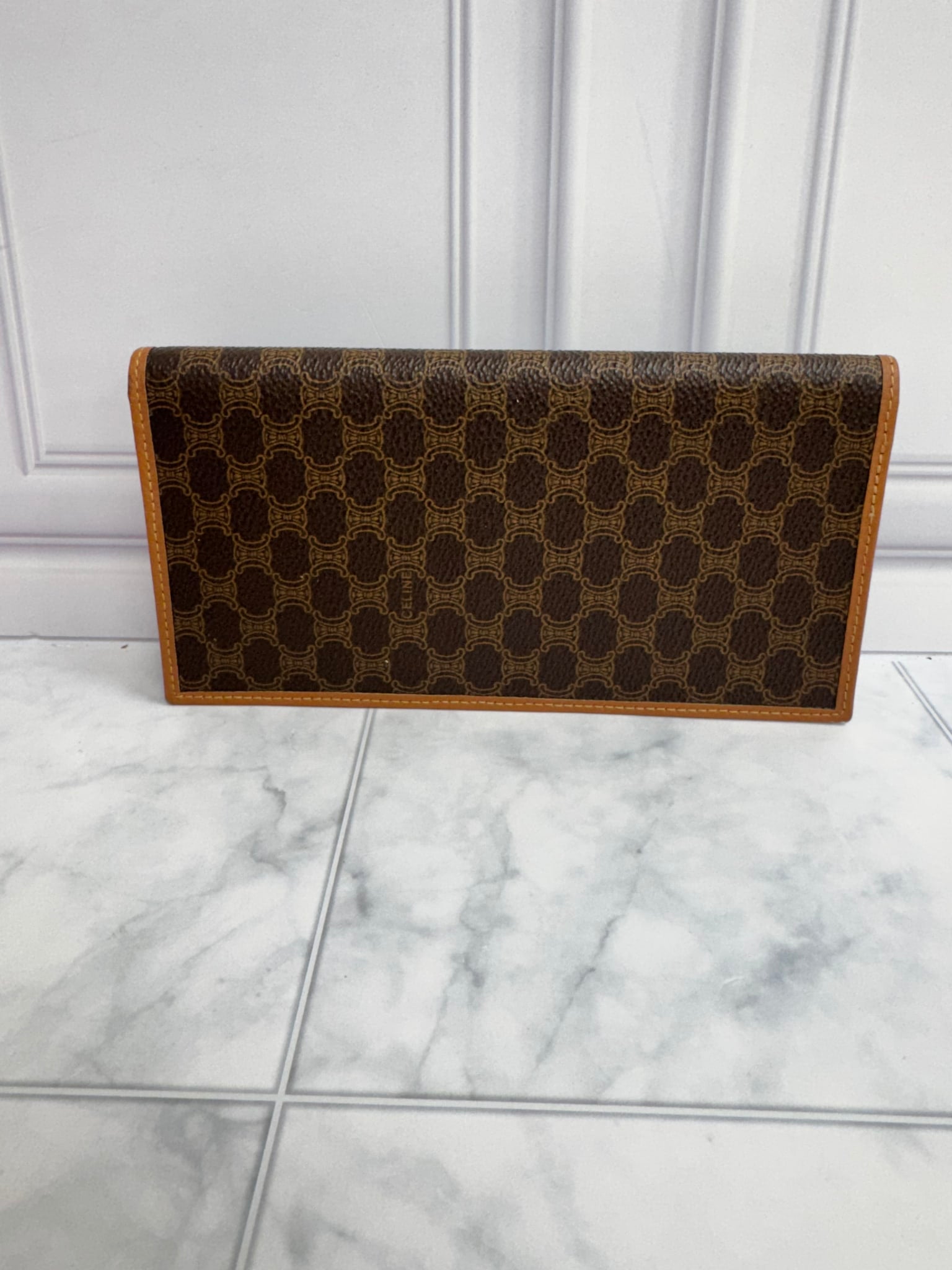Celine Macadam Coated Canvas Long Wallet