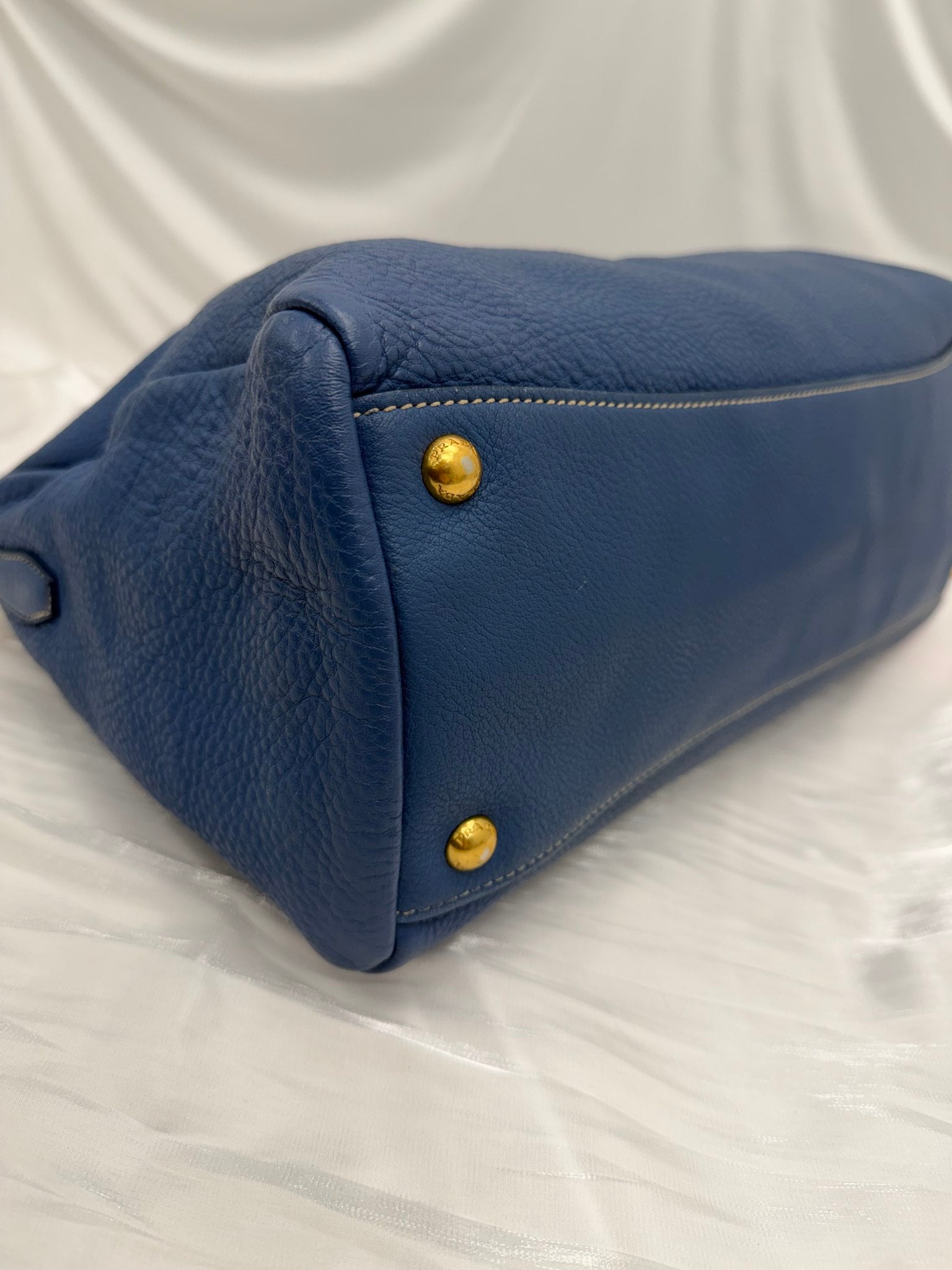 Prada Blue Leather Handbag