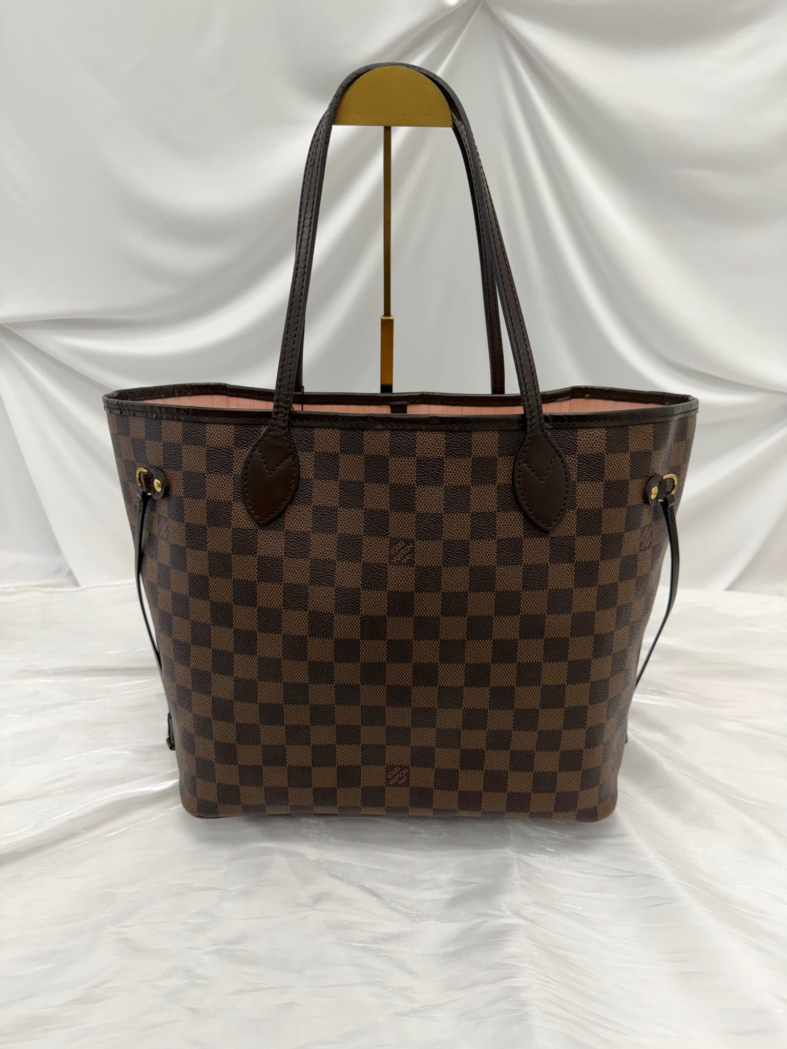 Louis Vuitton Damier Ebene & Pink Neverfull MM