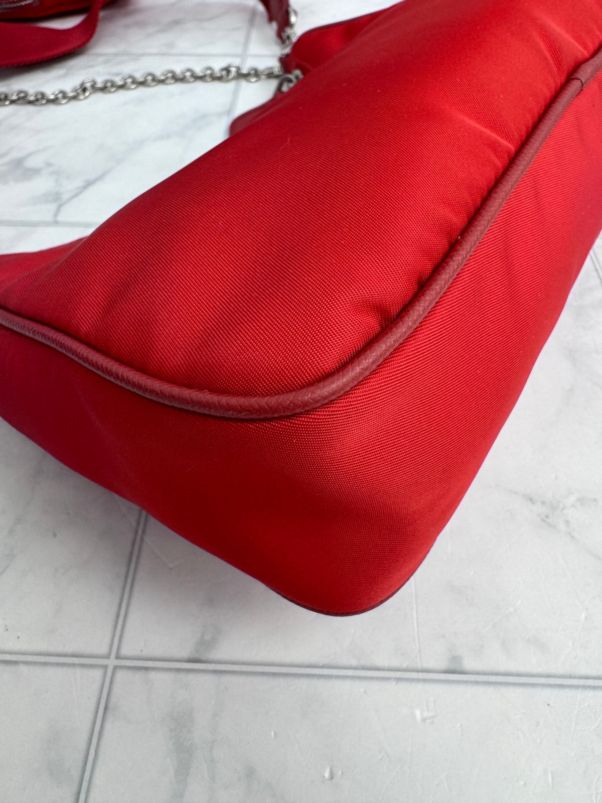 Prada Red Nylon Re-Edition 2005 Crossbody Bag