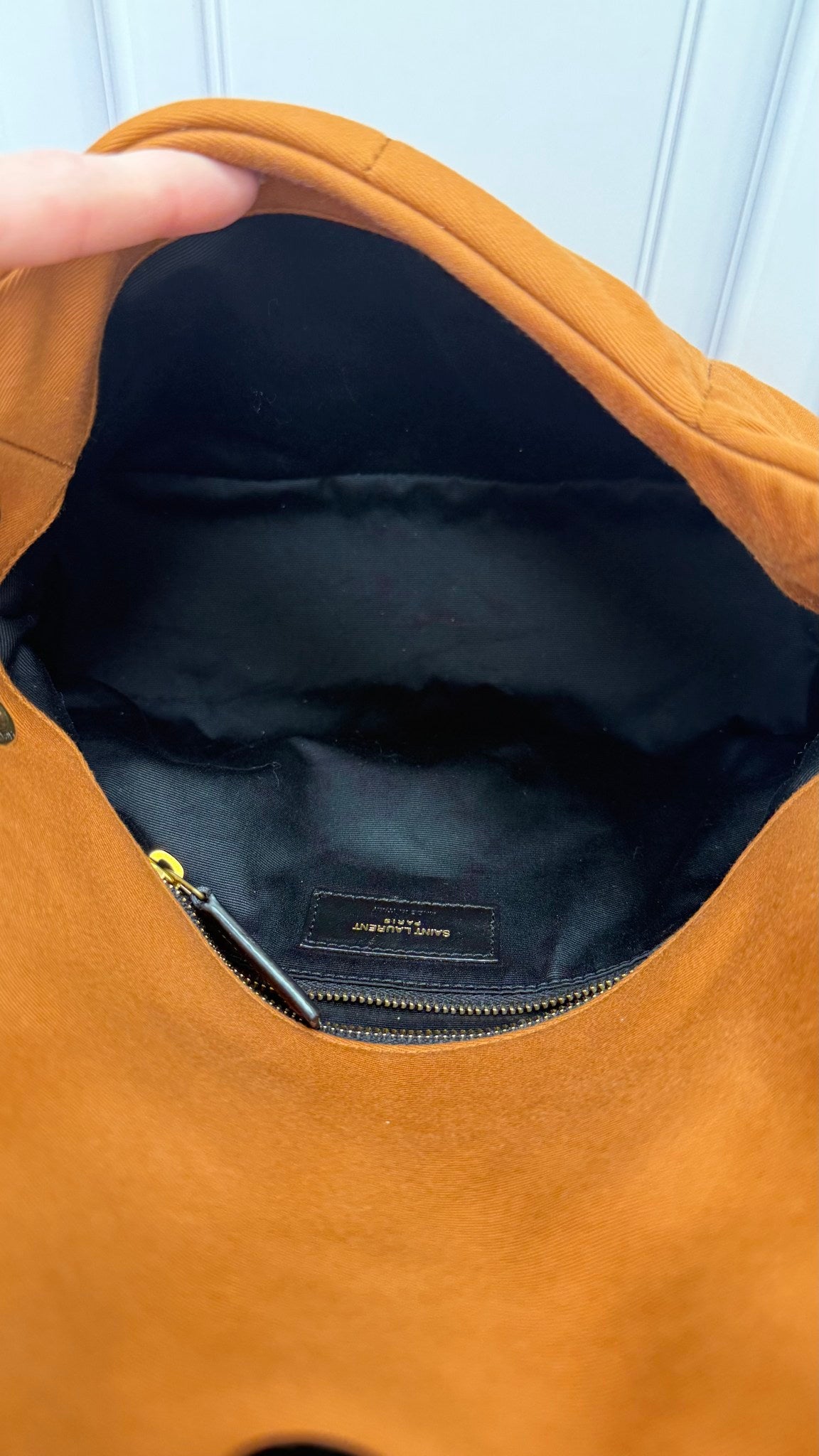 LIKE NEW- Saint Laurent YSL Camel Quilted Canvas Small LouLou Puffer