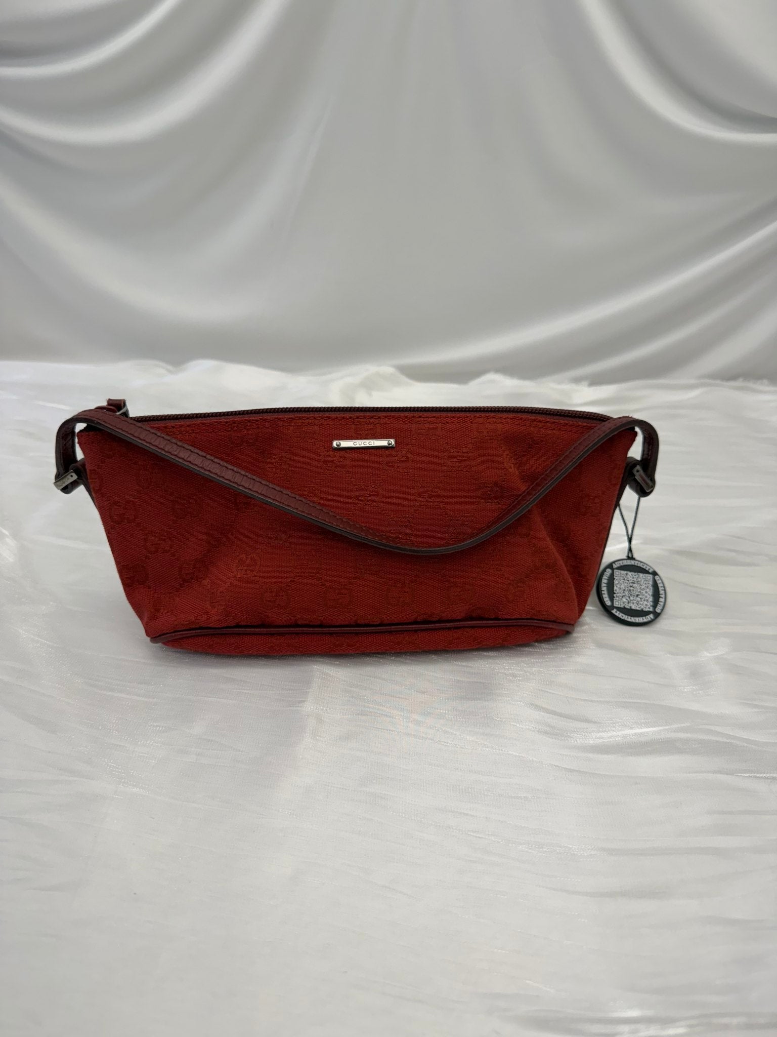 Gucci Red GG Canvas Mini Pochette