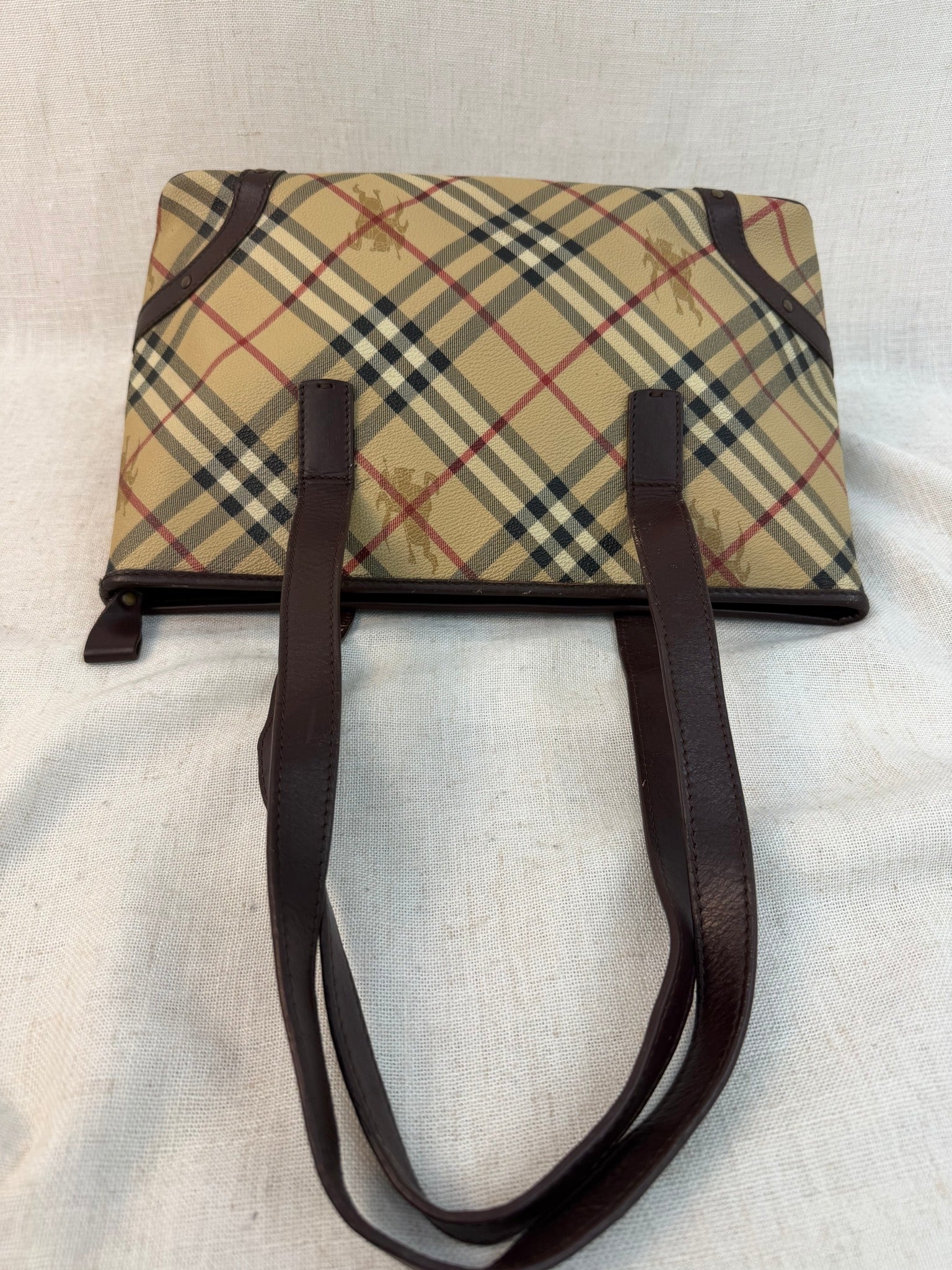 Burberry Nova Check Coated Canvas Vintage Tote