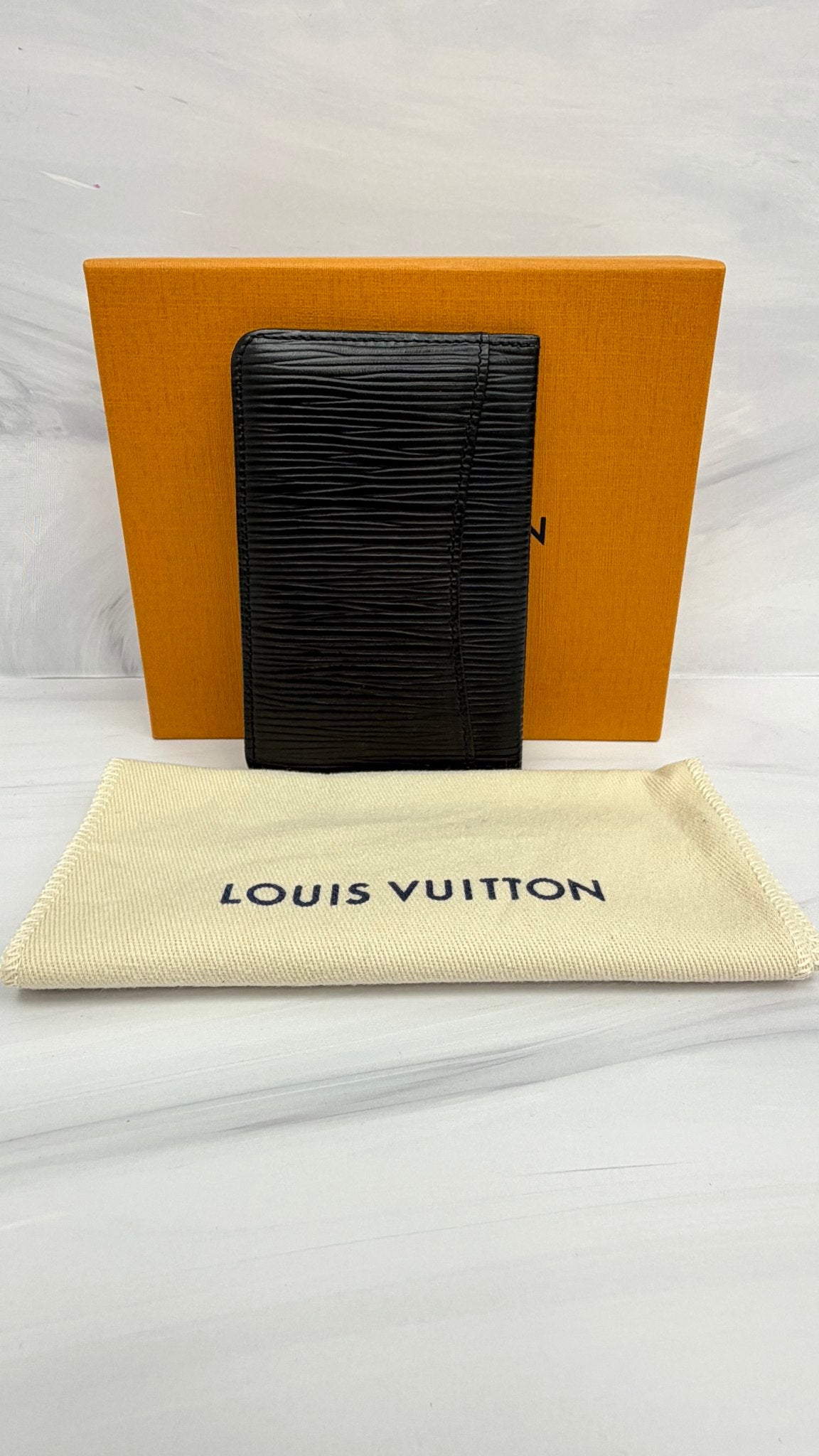 Louis Vuitton Black Epi Leather Card Holder
