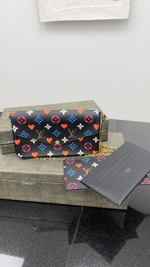 Louis Vuitton Black Multicolor Monogram Game On Pochette Felicie