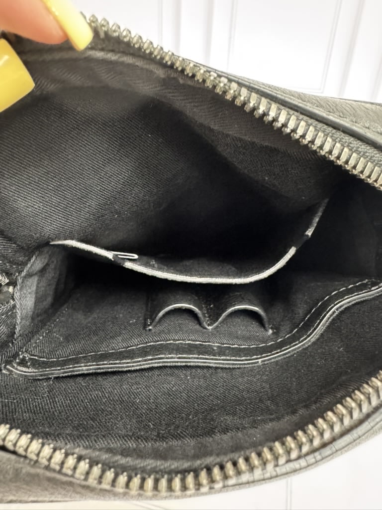 MCM Black Embossed Visetos Leather Klassic Crossbody Bag