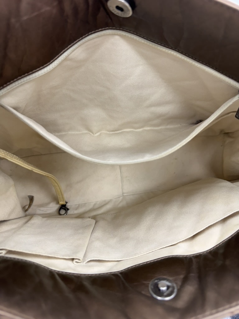Chanel Metallic Bronze Quilted Aged Calfskin Leather Reissue 2.55 Medium Shopping Tote