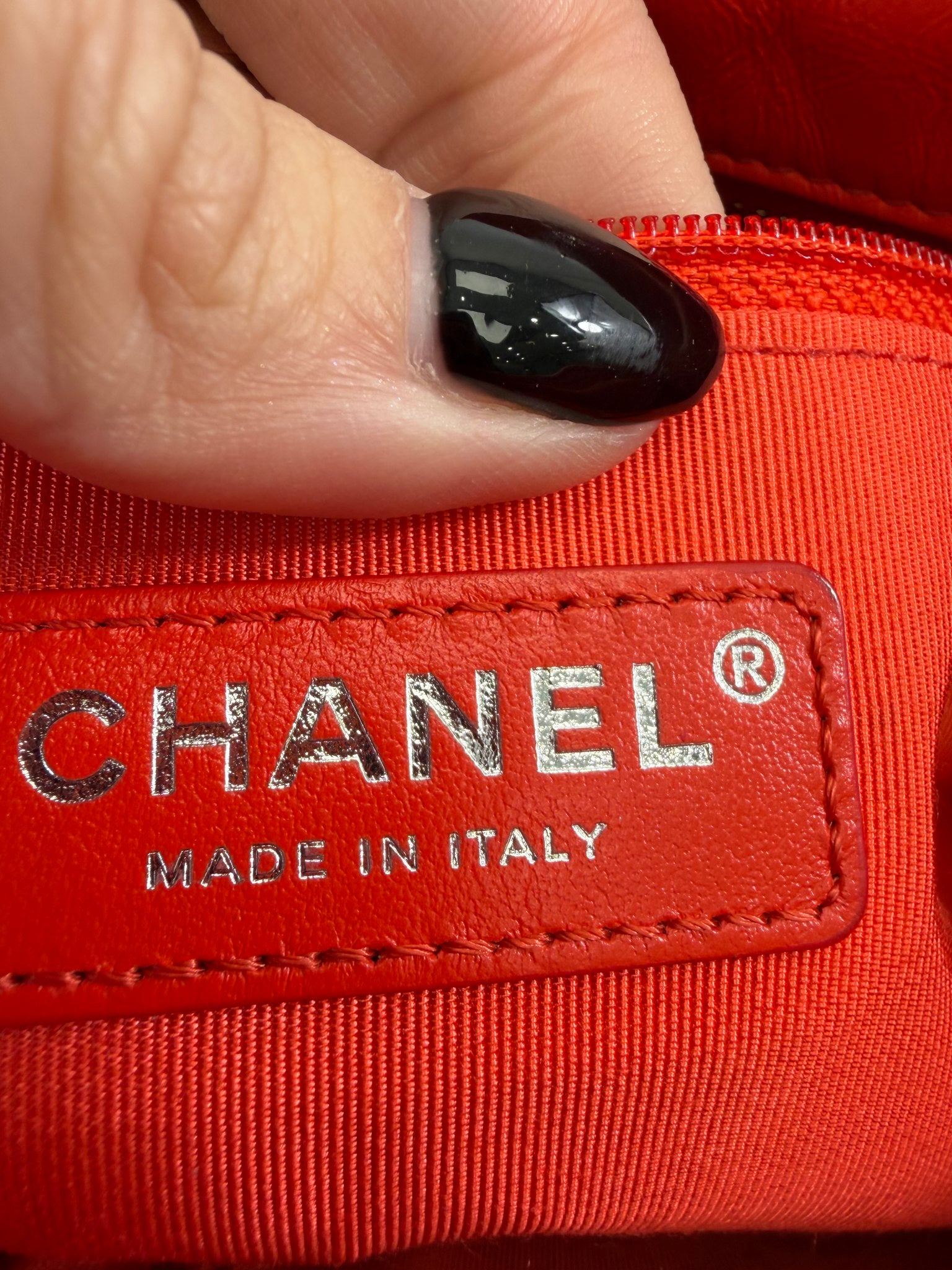 Chanel Orange Quilted Calfskin Gabrielle Medium Crossbody Bag