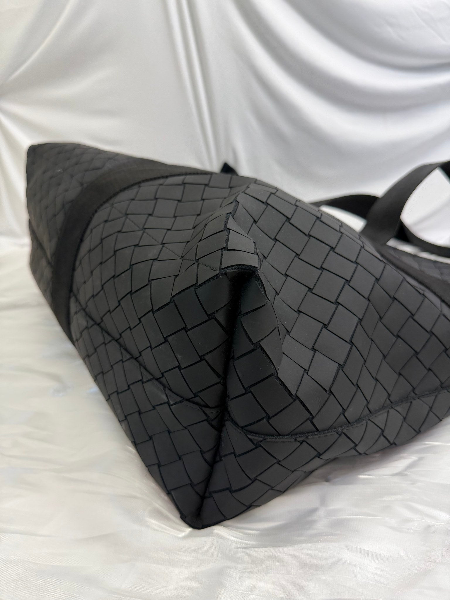 Bottega Veneta Black Rubber Tote Bag