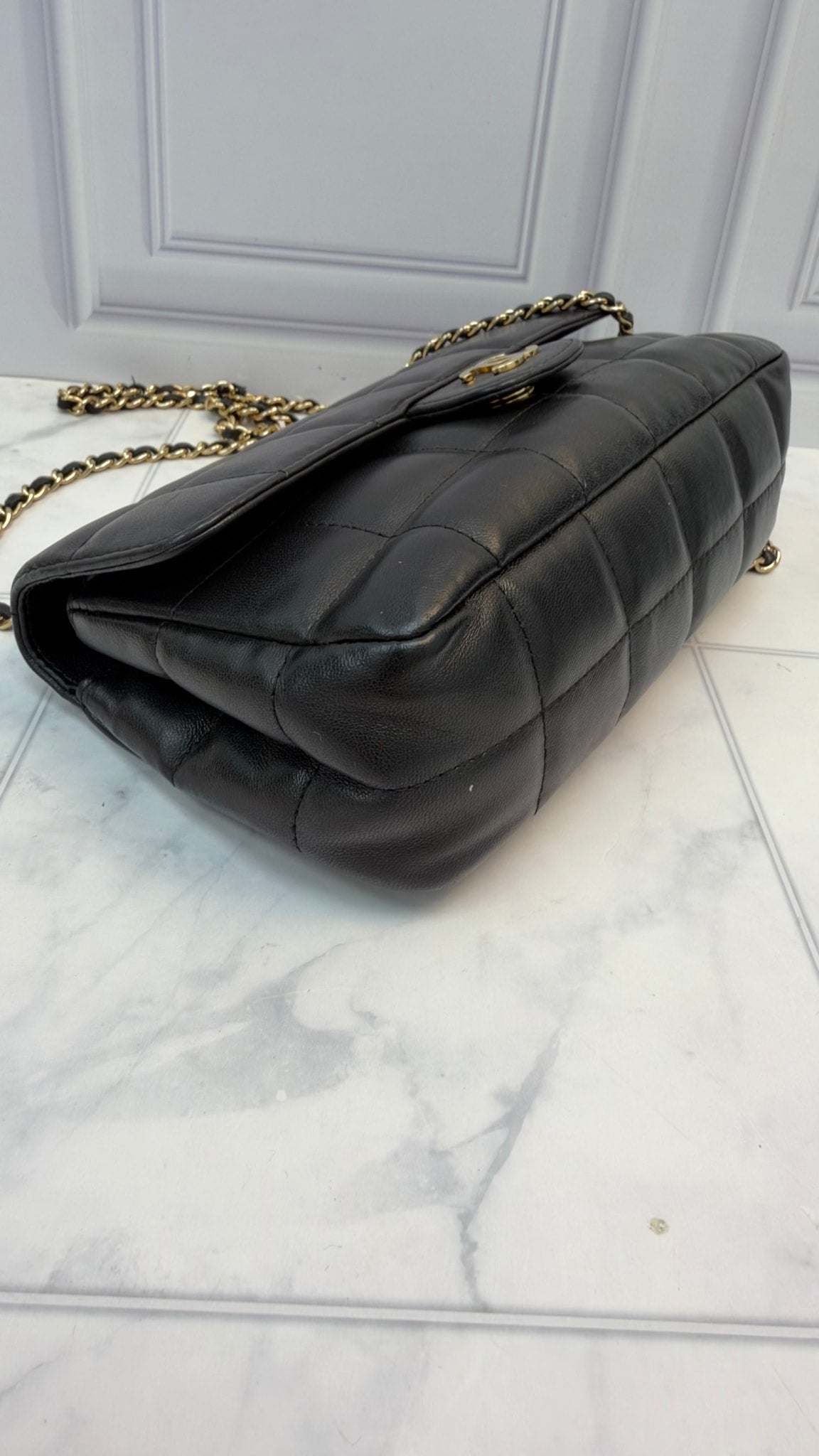 Chanel Lambskin Quilted Mini Chocolate Bar Flap Bag